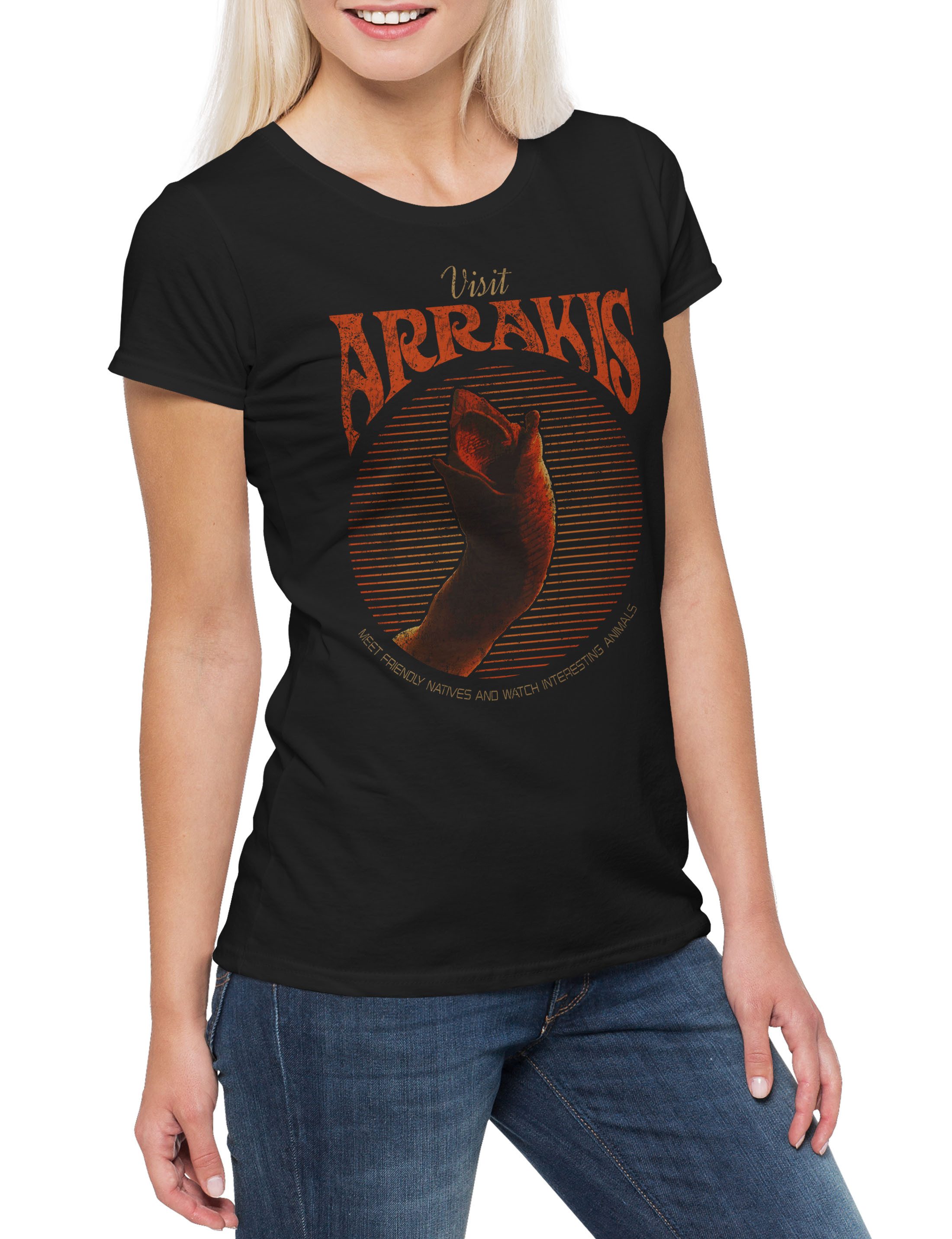 Print-Shirt A Logo House Damen T-Shirt Science Fiction Sci-Fi Logo Arrakis Symbol