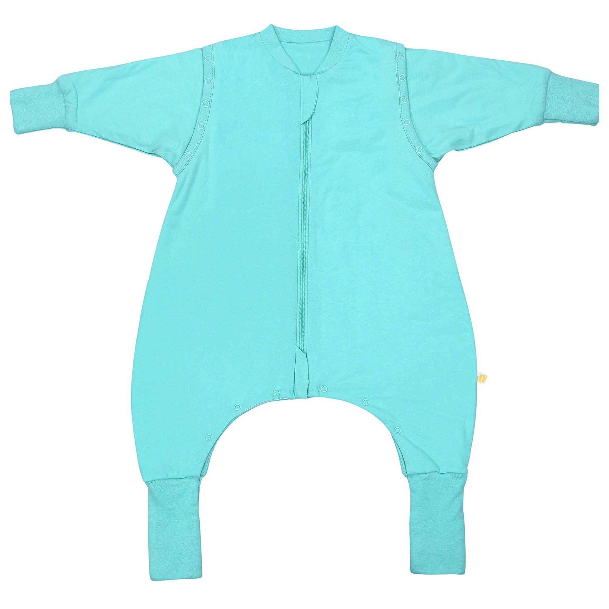 Schlummersack Kinderschlafsack Schlafsack mit Füßen und umklappbaren Bündchen, 1.0 Tog OEKO-TEX