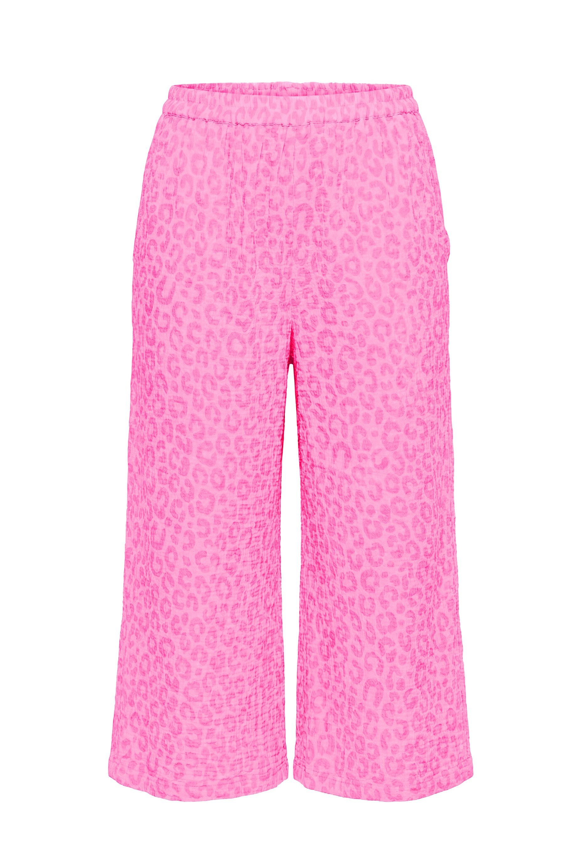 Angel of Style Funktionshose Culotte weites Bein Musselin Leo-Muster günstig online kaufen