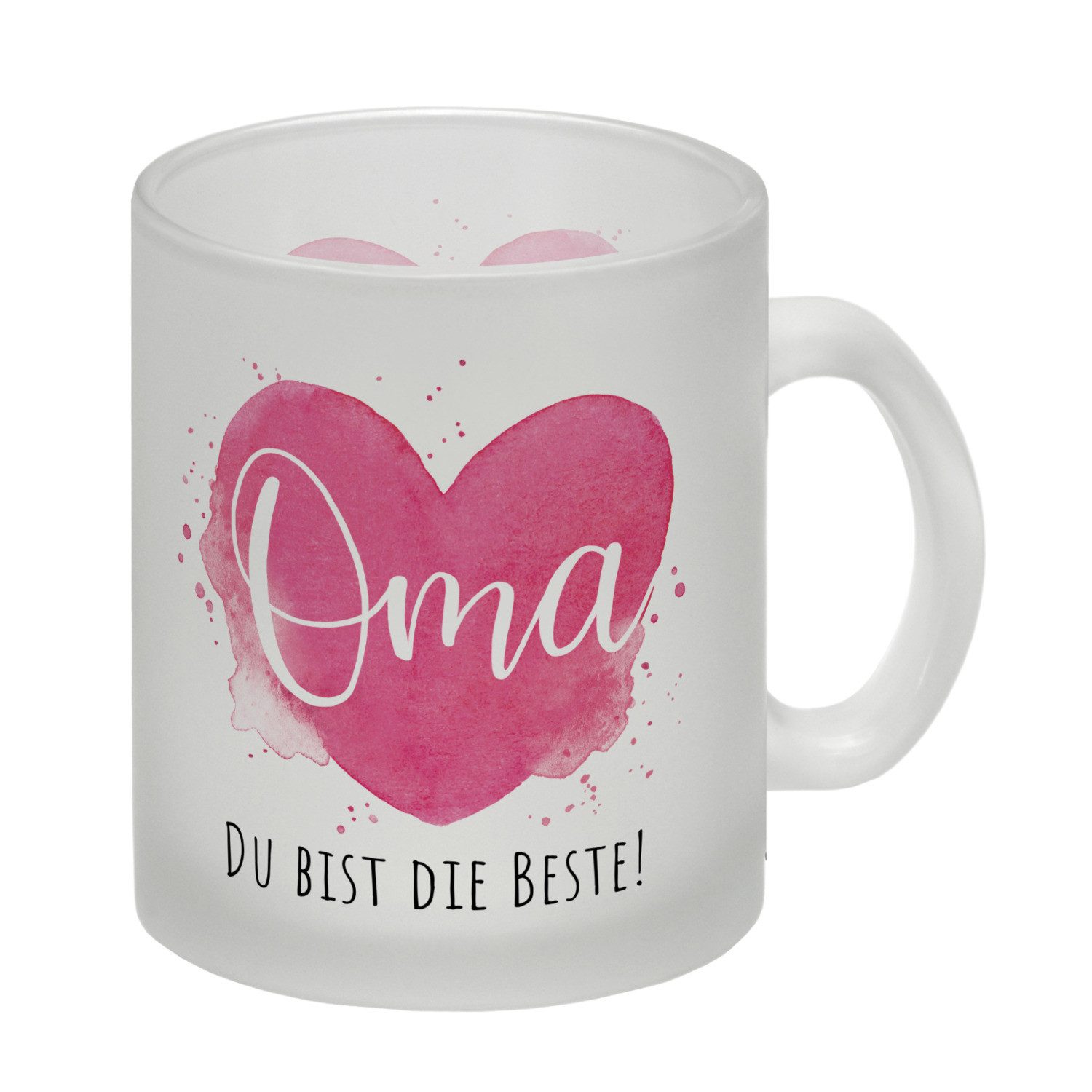 speecheese Tasse Beste Oma Glas Tasse mit Spruch Oma Du bist die Beste