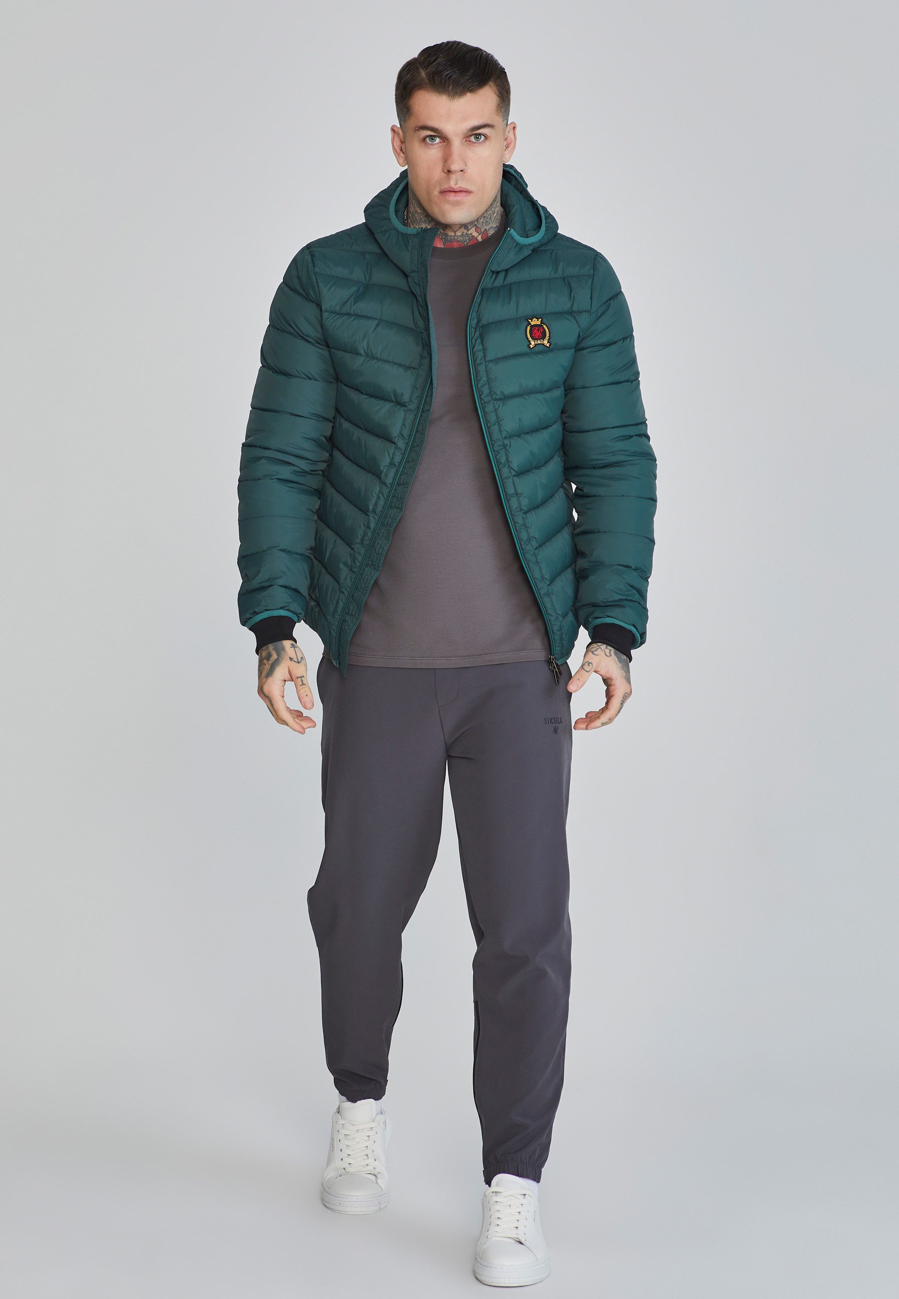 Siksilk Outdoorjacke SikSilk Herren Grüne Bubble Jacke günstig online kaufen