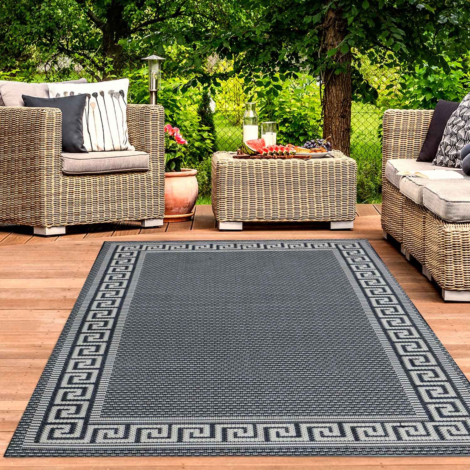 Vimoda Outdoorteppich Flachgewebe Teppich Terrassen & günstig online kaufen