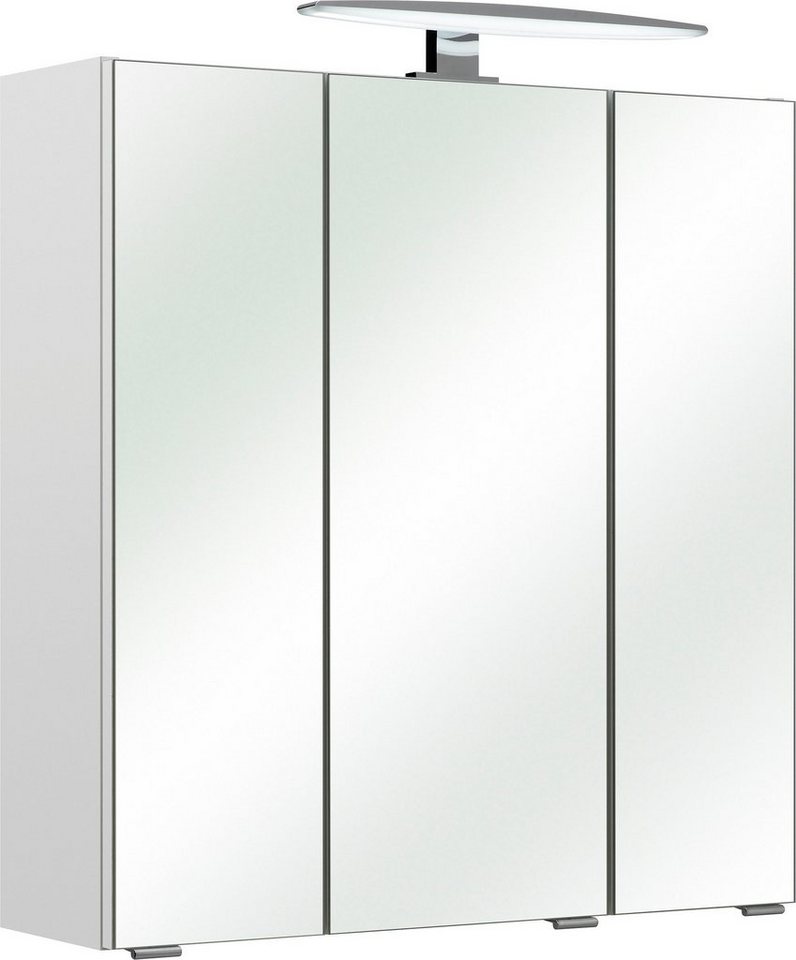 Spiegelschrank PELIPAL cm Maße (B/T/H): LED-Beleuchtung, 65 Schalter-/Steckdosenbox, 3-türig, Quickset 65/20/70 Breite cm, 953