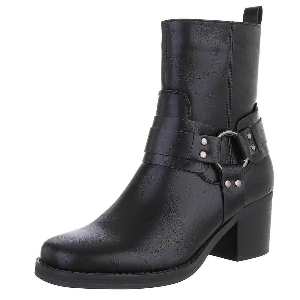 Ital-Design Damen Bikerschuhe Biker Westernstiefelette (87740283) Blockabsa günstig online kaufen