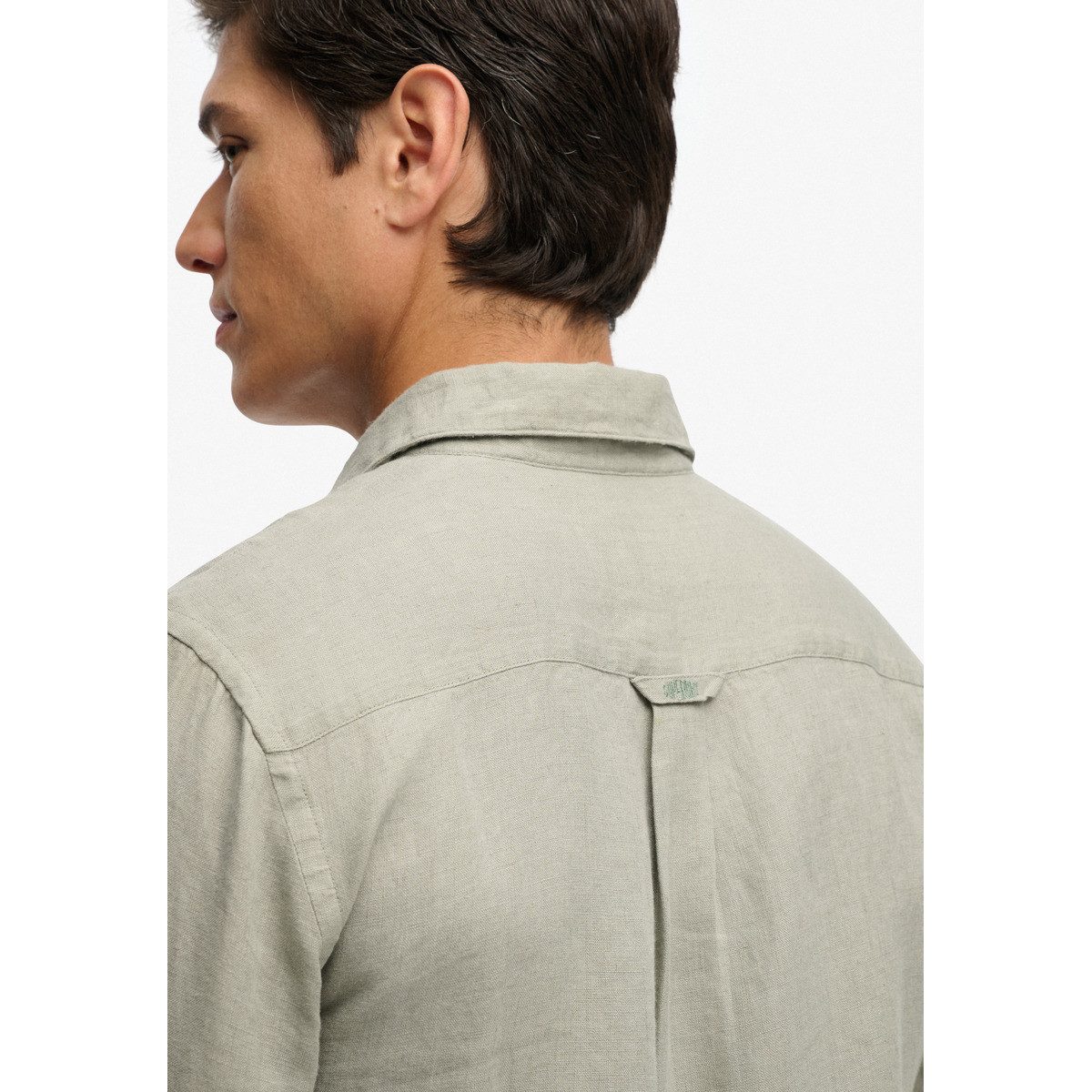 Superdry Langarmhemd Riviera L/S Linen Herren Klamotte, Dress, Business, Freizeithemd, Anzug