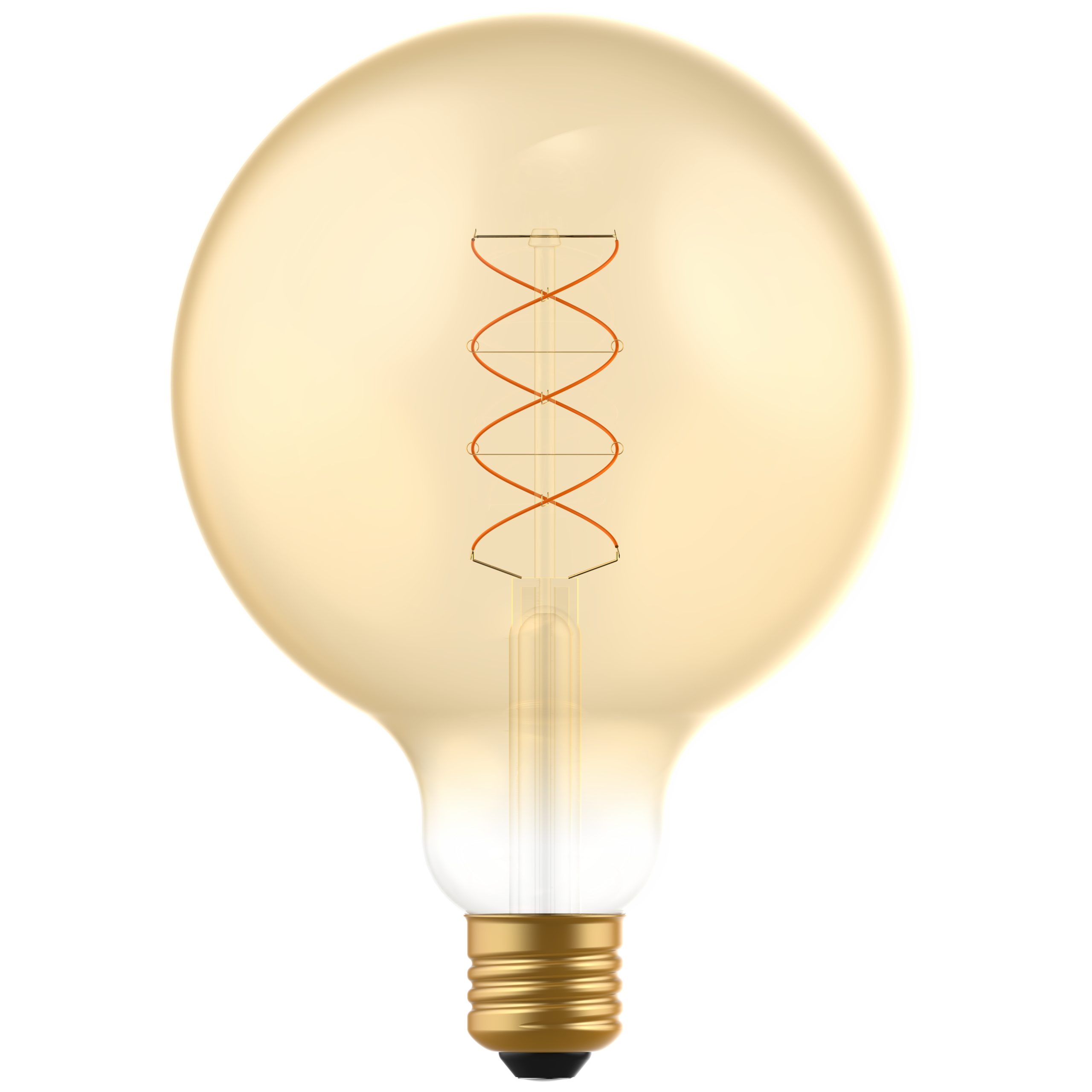 dimmbar LED-Leuchtmittel LED's G125 5W E27, E27 0620196 light extra-warmweiß Kugel, LED Gold