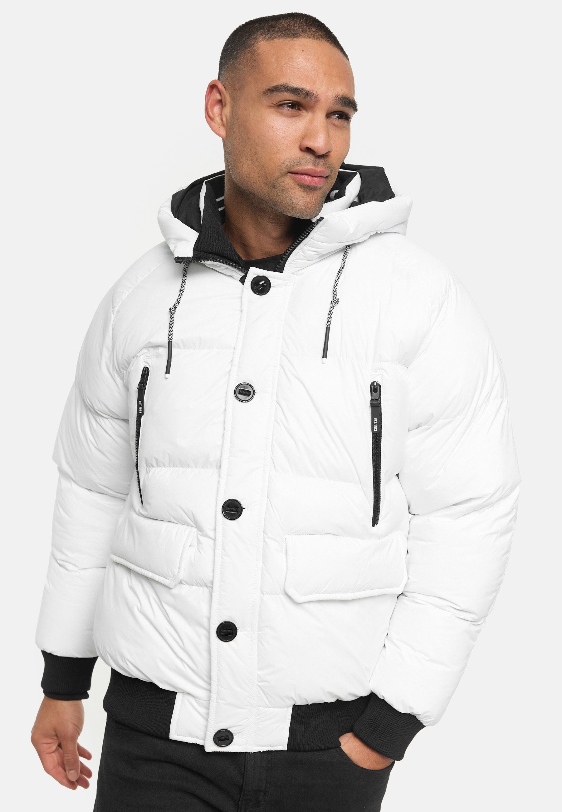 Indicode Steppjacke Herren INPaulix Herrenjacke Daunen-Optik