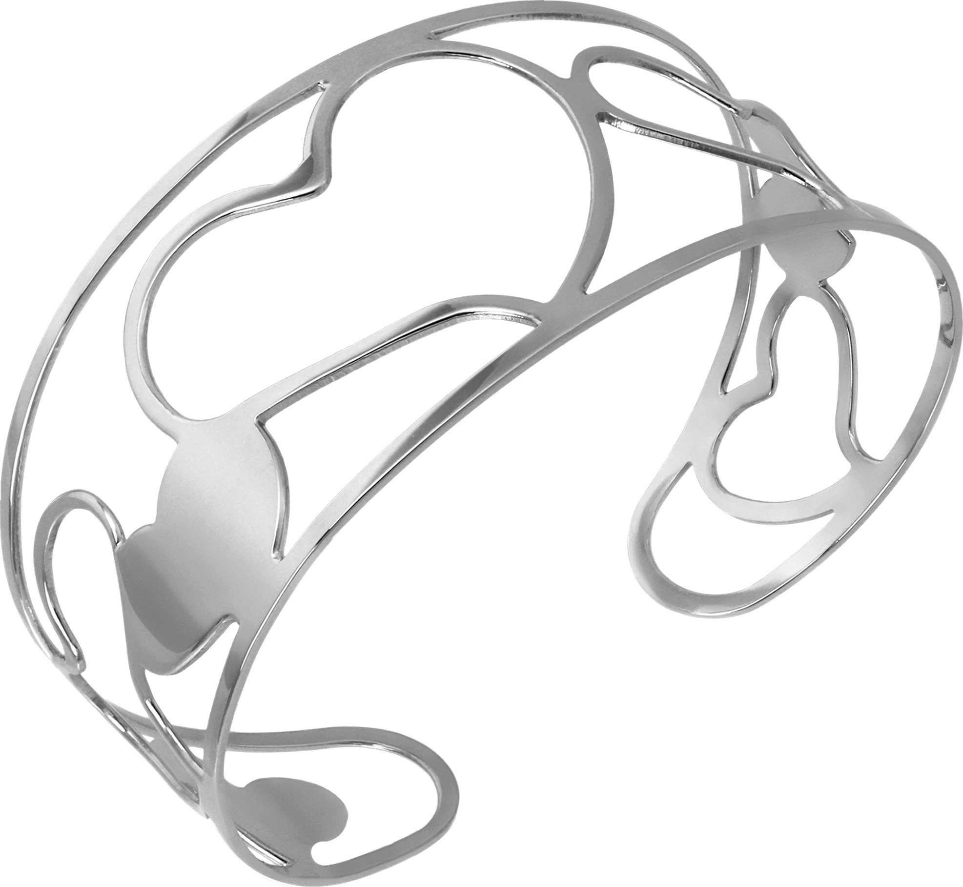 Valentinstagsgeschenk Amello Armspange Herzen Damen Armreif silber (Armspange), Damen Armspange (Herzen) Edelstahl (Stainless Steel), Farbe: silber, s