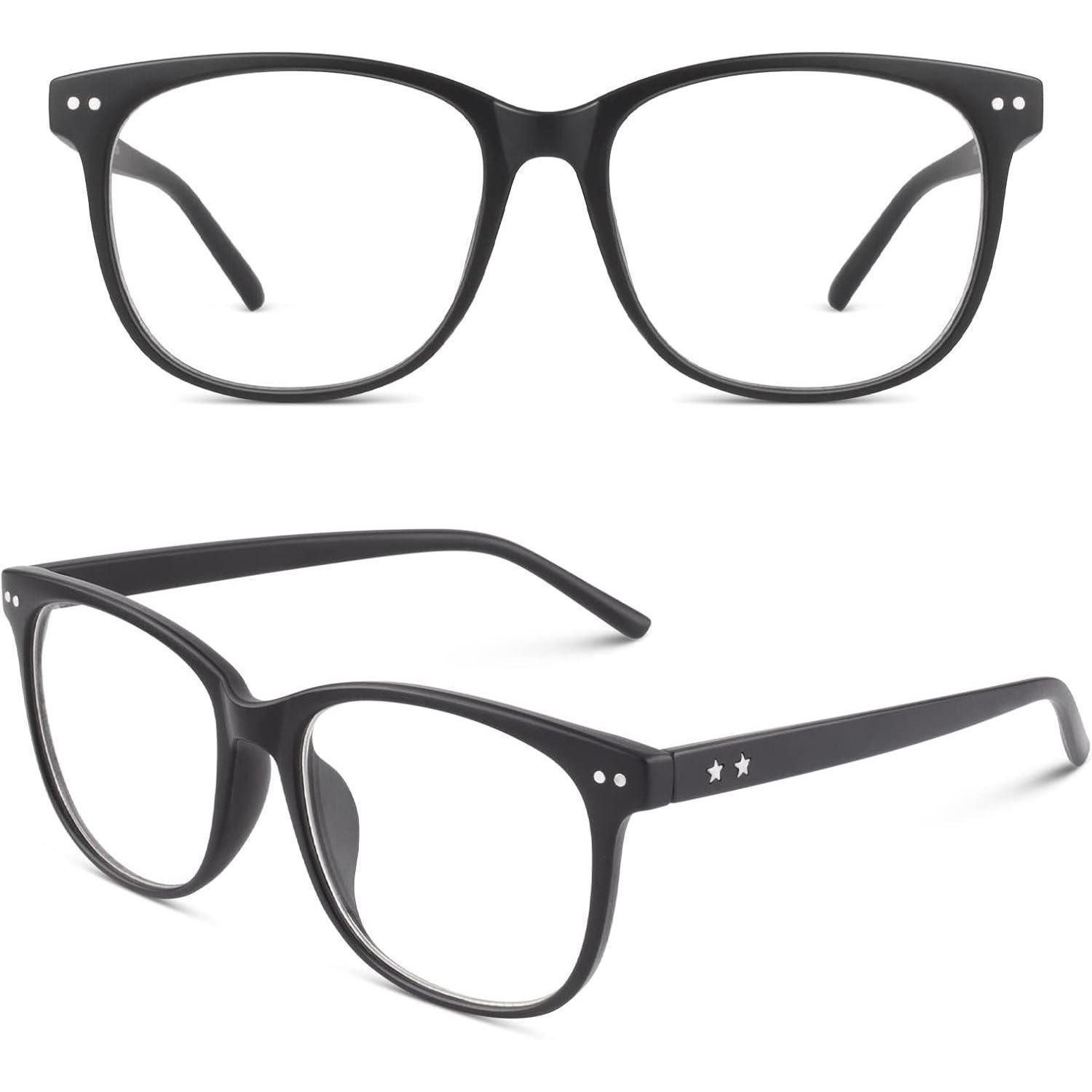 LuxusKollektion Retrosonnenbrille Damen Herren Nerdbrille Streberbrille Pantobrille Klarglas 80er Jahre