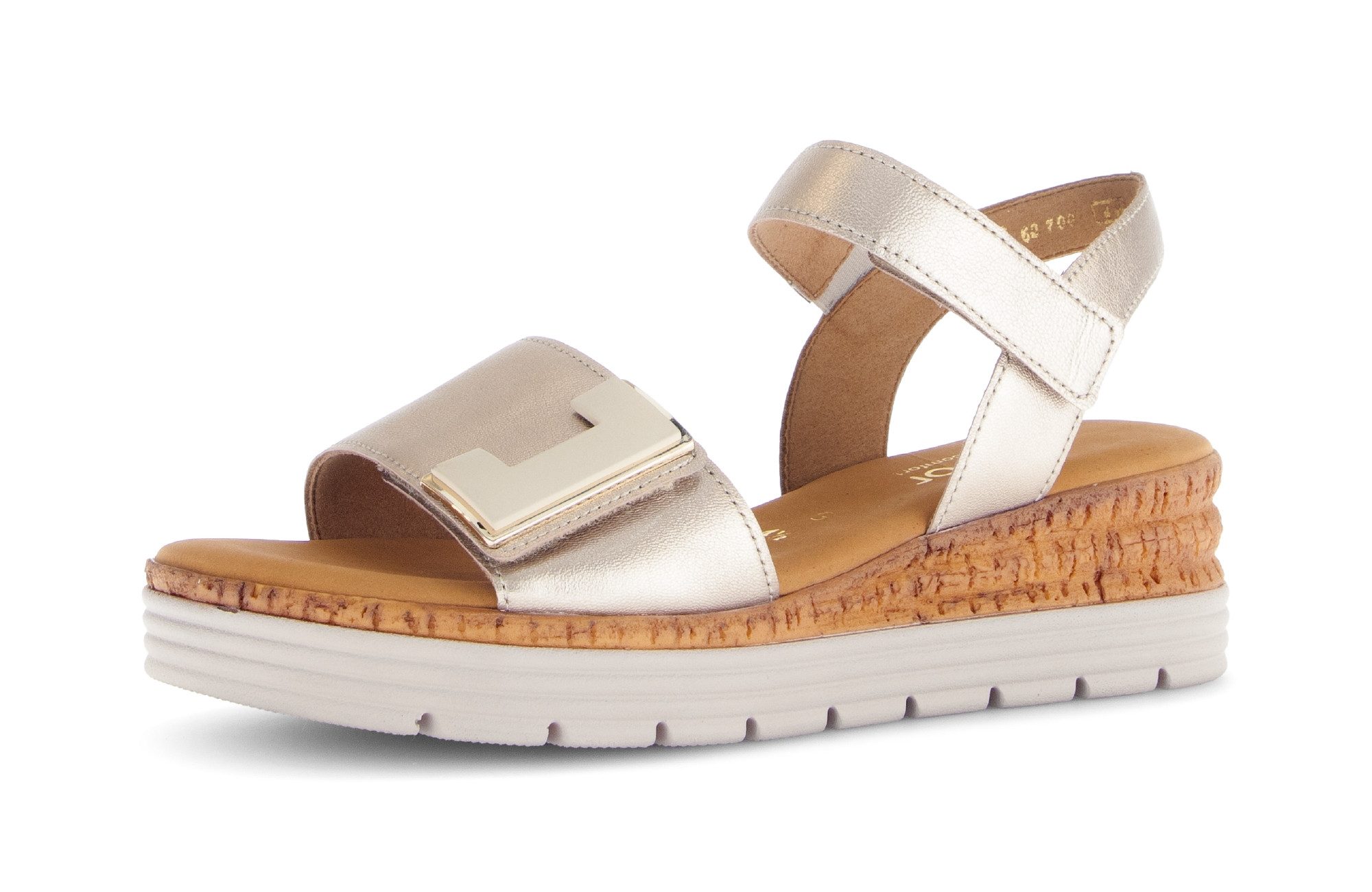 Gabor GENUA Keilsandalette, Keilabsatz, Sommerschuh, Sandale mit Klettverschlüssen, Weite G