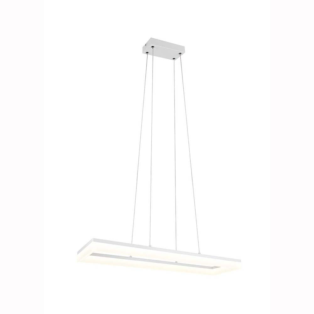 Reality Leuchten LED-Hängeleuchte, LED-Leuchtmittel fest verbaut, Neutralweiß, LED Pendellampe Pendelleuchte Hängelampe Esszimmer weiß SMD 27W B 70