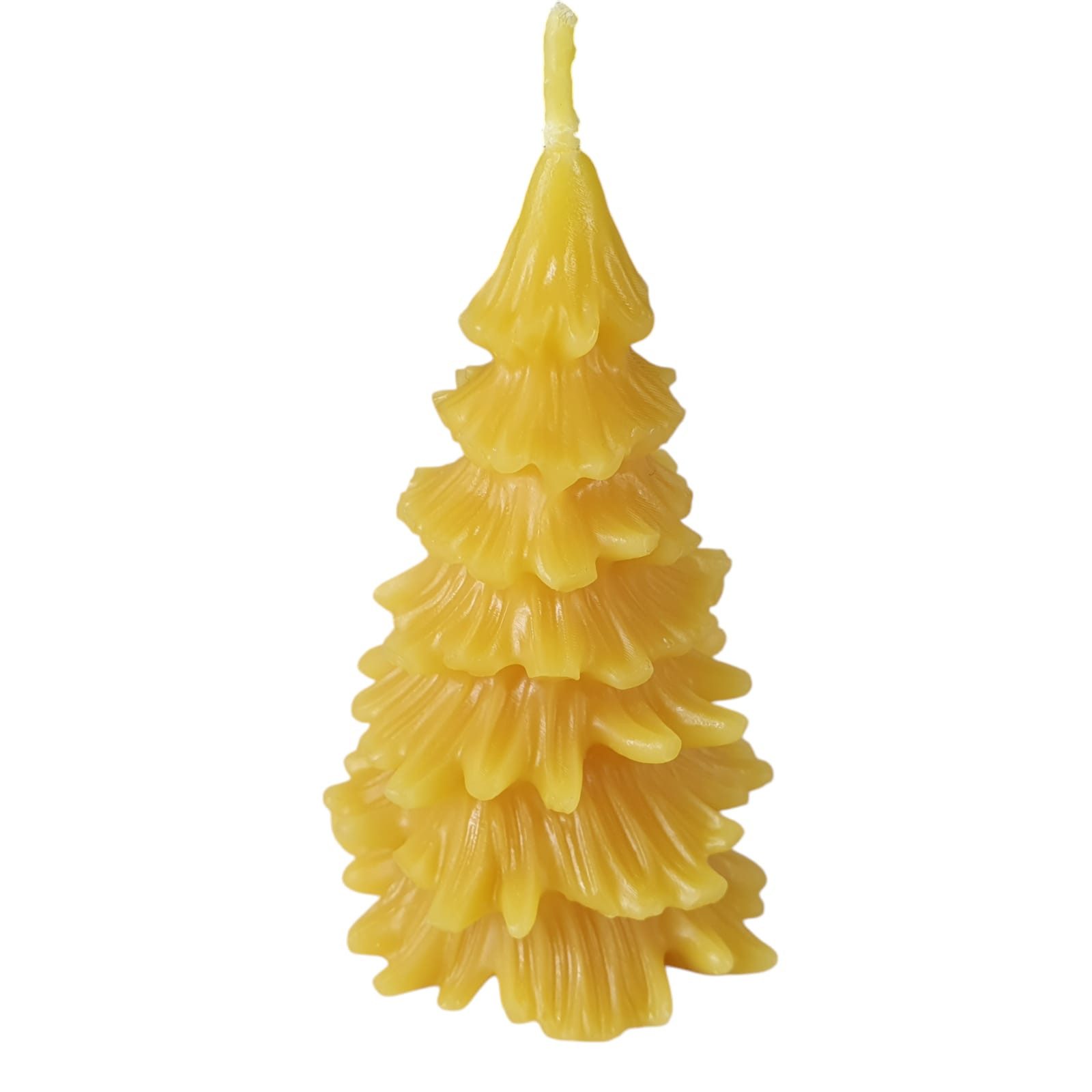 Aspinaworld Formkerze Bienenwachskerze Tannenbaum Kerze 10 cm