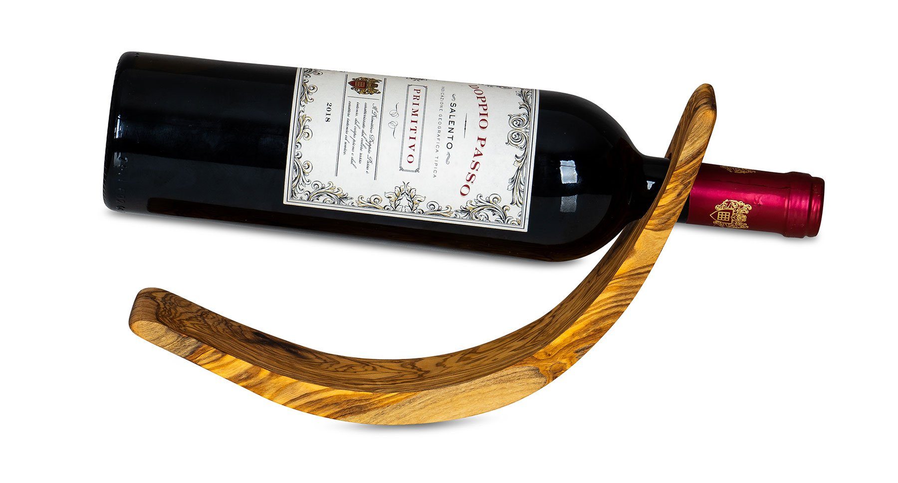 Levandeo® Weinflaschenhalter, Weinflaschenhalter ca. H28cm Olivenholz Weinhalter Flaschenhalter