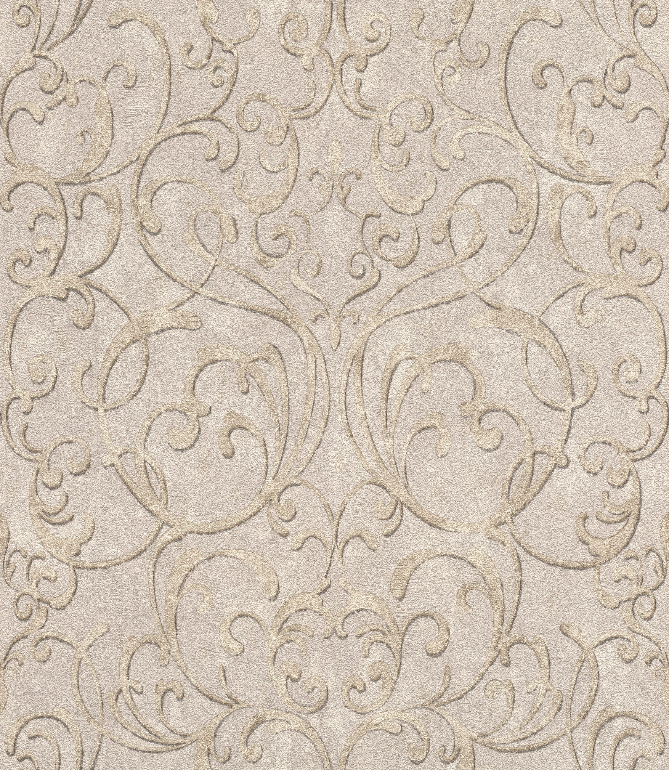 Rasch Vliestapete, strukturiert, Barock, (1 Rolle, 1 St), Ornamente