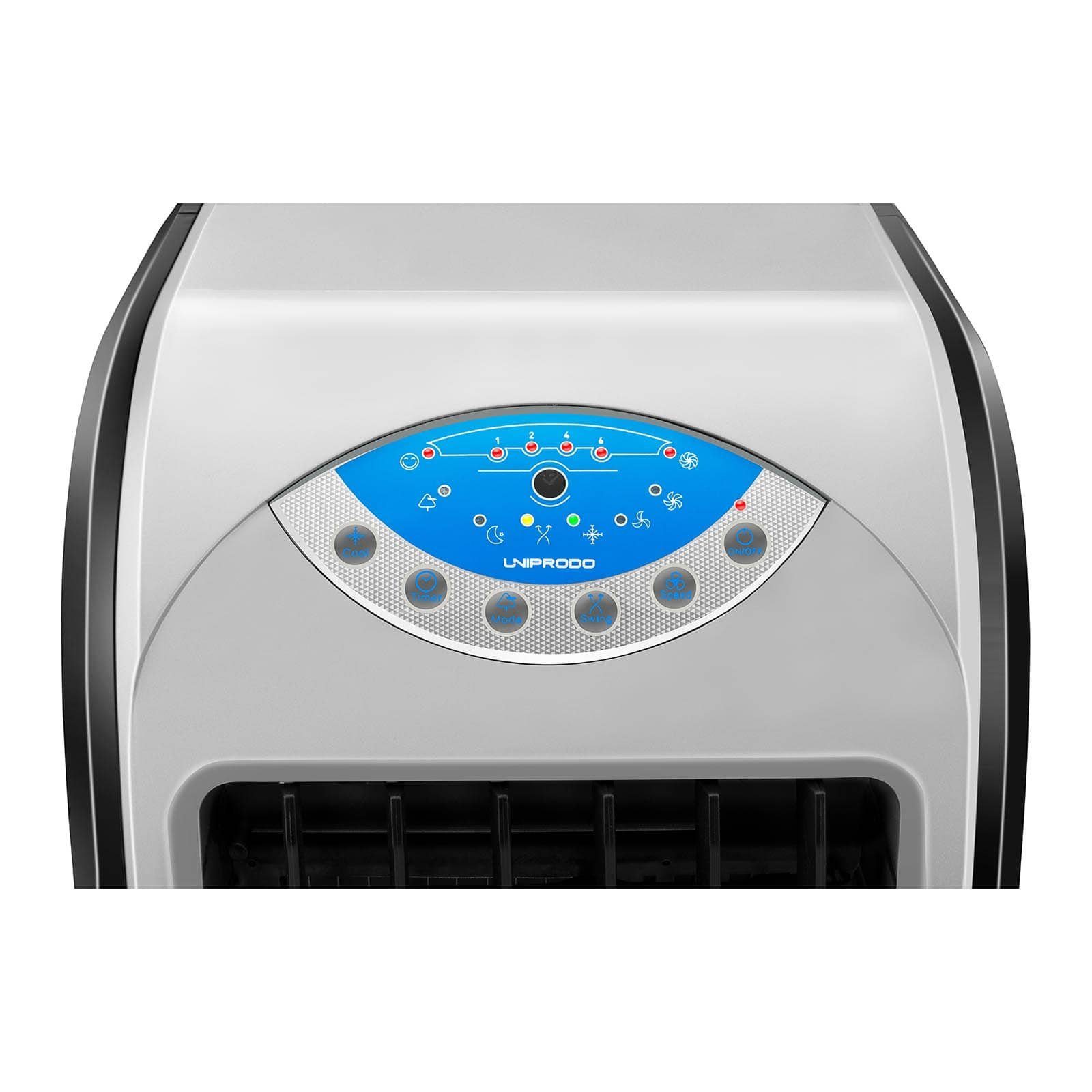 Uniprodo Ventilatorkombigerät - Luftkühler 4 - Heizfunktion mobil 1 in Wassertank L mit 6