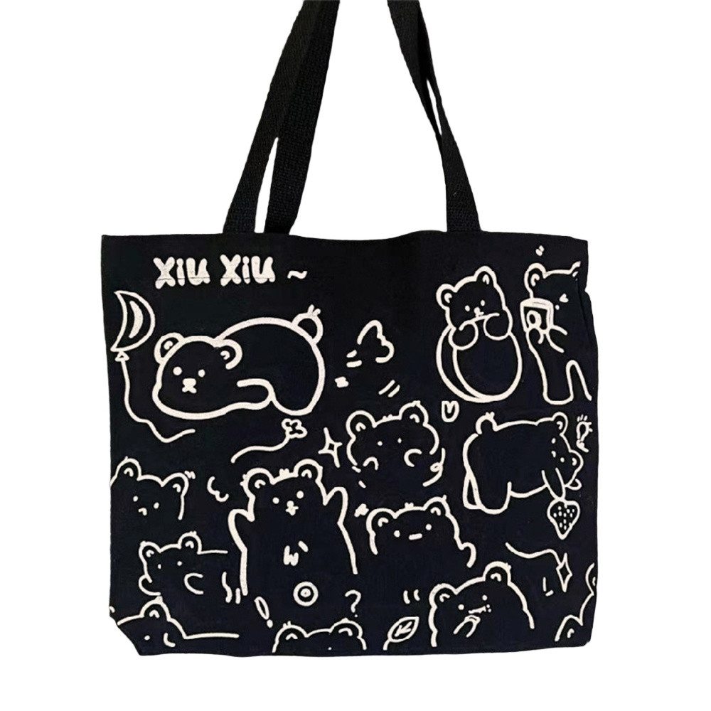 Schultertasche Canvas Einkaufstasche,Tragetasche,Wiederverwendbare Strandtasche