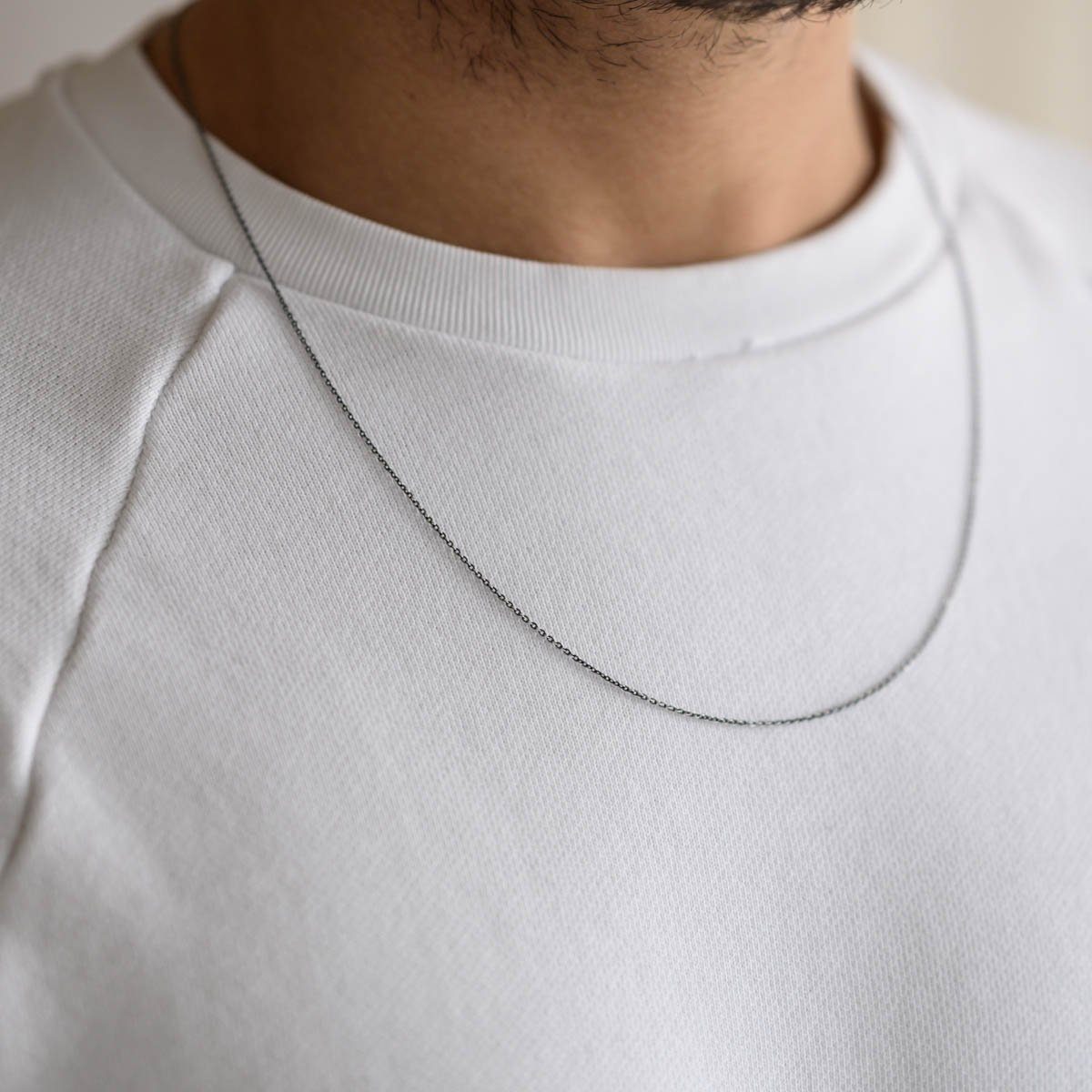 Materia Gliederkette Damen Herren Ankerkette antik geschwärzt K96, 925 Sterling Silber, oxidiert