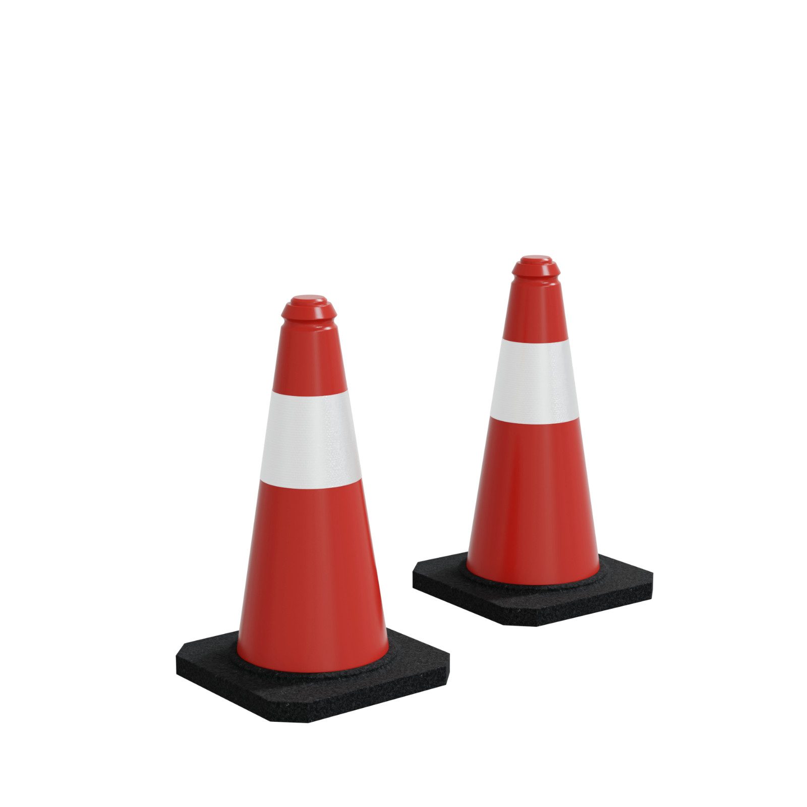 Pylone 2er Set Warnkegel Verkehrsleitkegel Hütchen 51cm Absperrkegel Reflekti