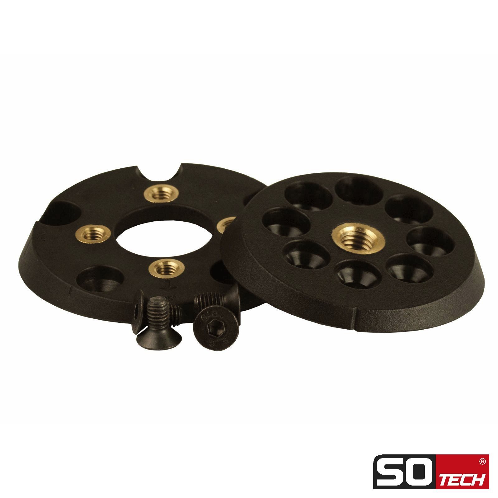 Thumbnail - SO-TECH® Möbelbeschlag Tischbeinbeschlag TWIST'N TURN für Möbelfüße bis Ø 60 mm (4 St), Neigung in 5 Stufen 0°, 5,5°, 10...