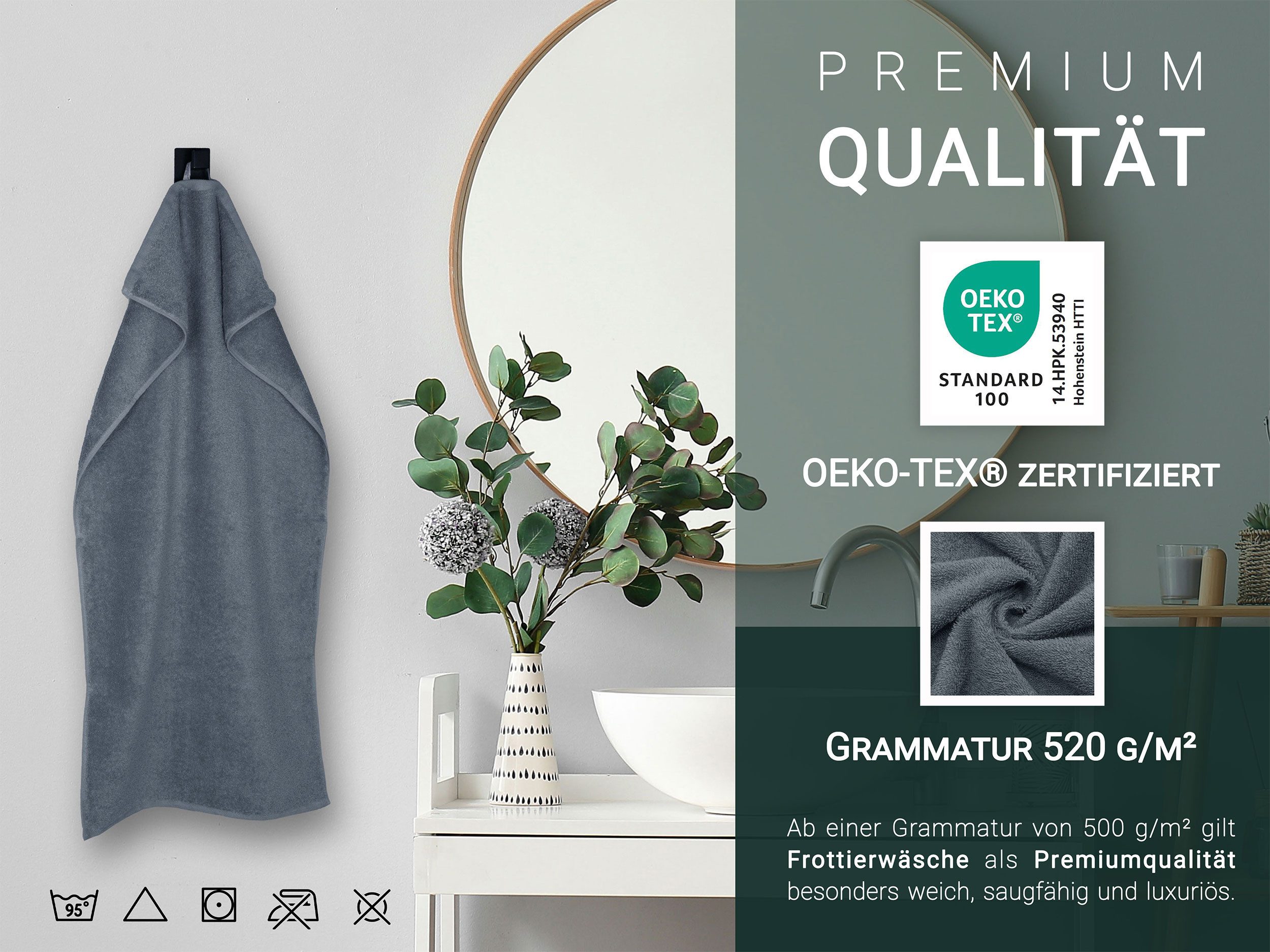 ZOLLNER Handtücher, Walkfrottier (6-St), 50 x günstig online kaufen