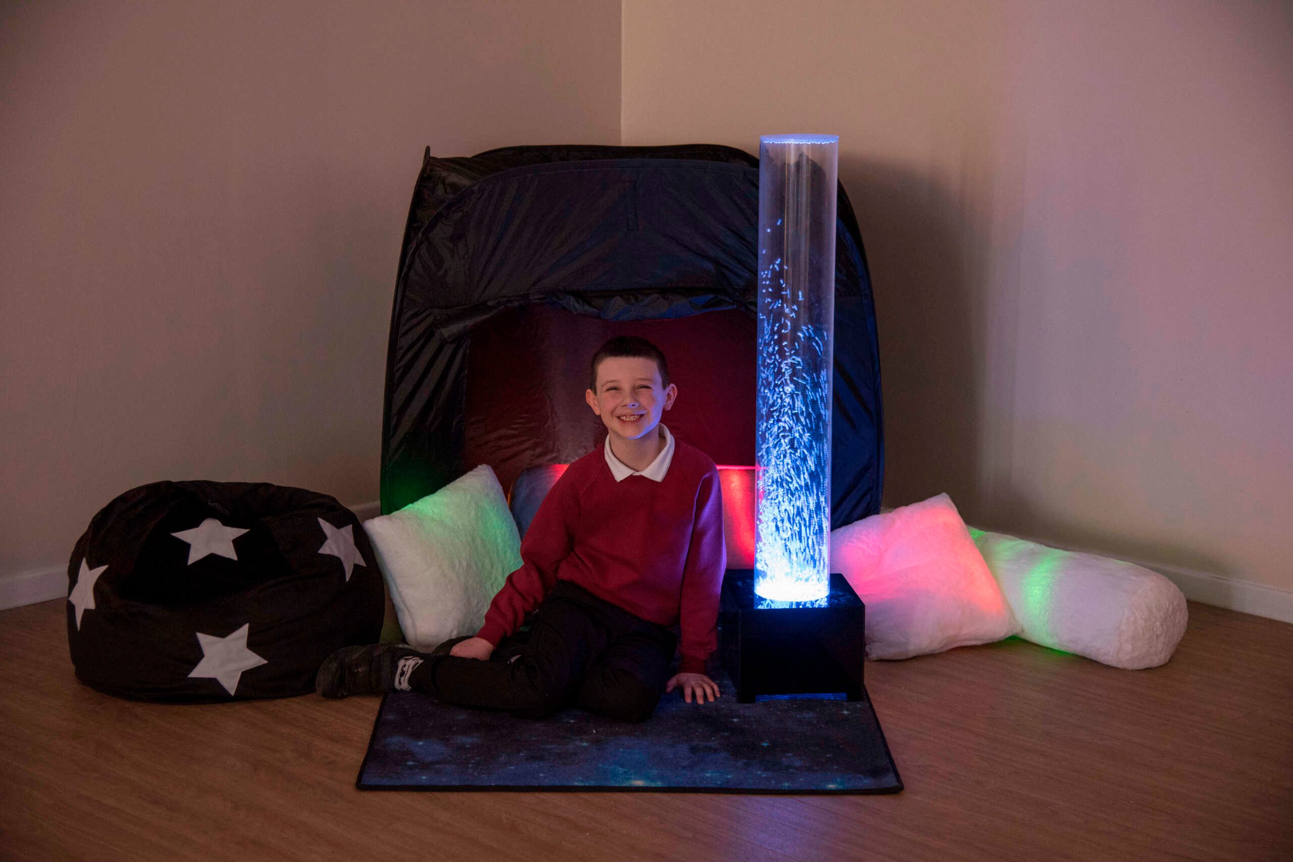 tts Kinderteppich Leucht-Teppich - Kinderteppich Glasfaser-Beleuchtung Touch-Funktion, Höhe: 1,5 mm