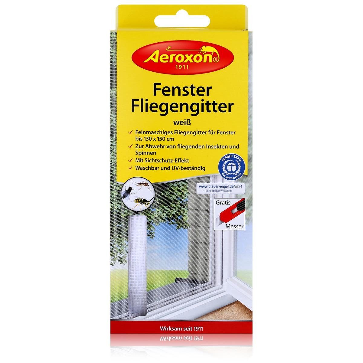 Aeroxon Insektenfalle Aeroxon Fenster Fliegengitter weiß mit