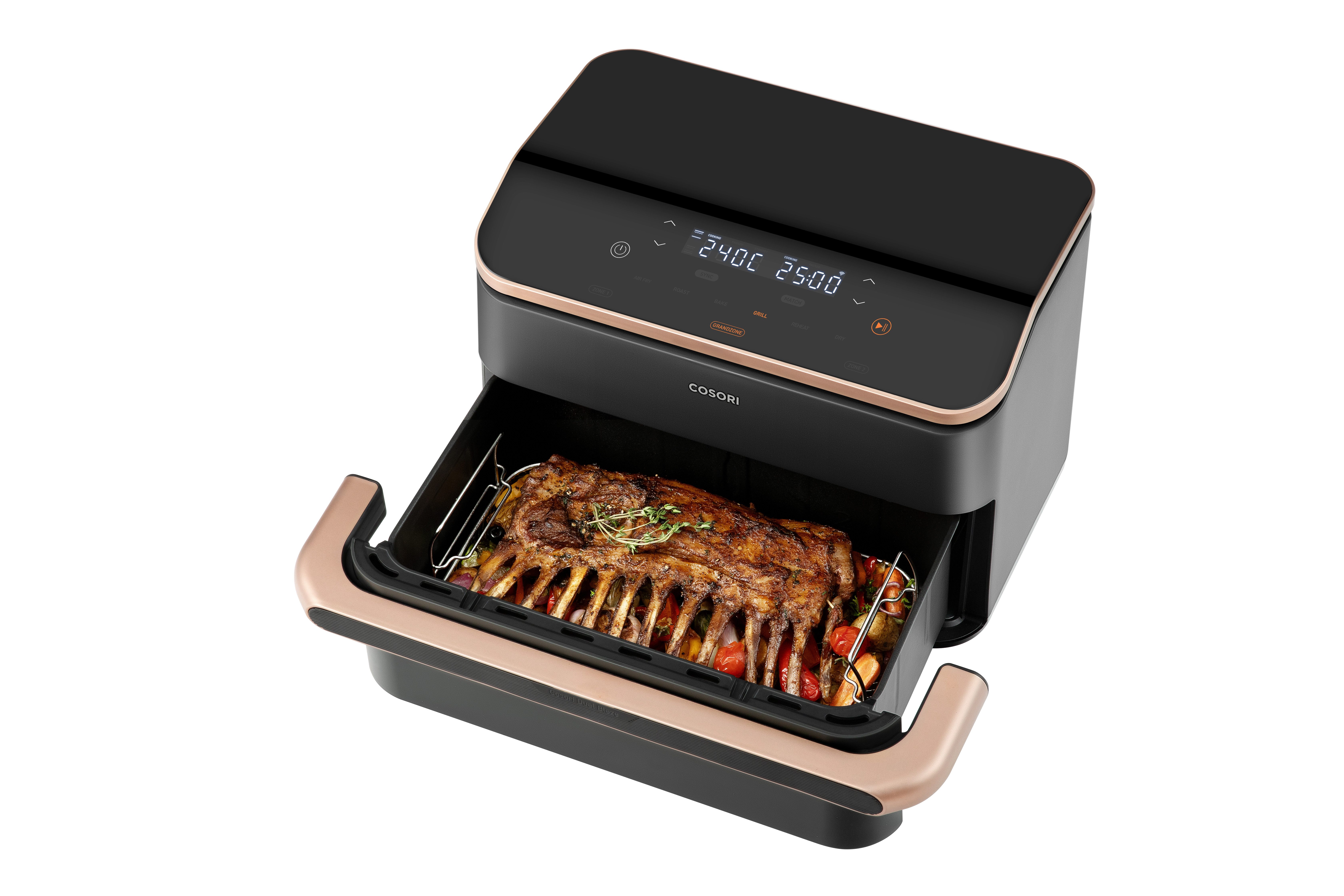 Cosori Heißluftfritteuse Röstgestell für die Cosori TwinFry Heissluftfritteuse, gleichmäßig kochen, Griffe zum einsetzen, spülmaschinenfest