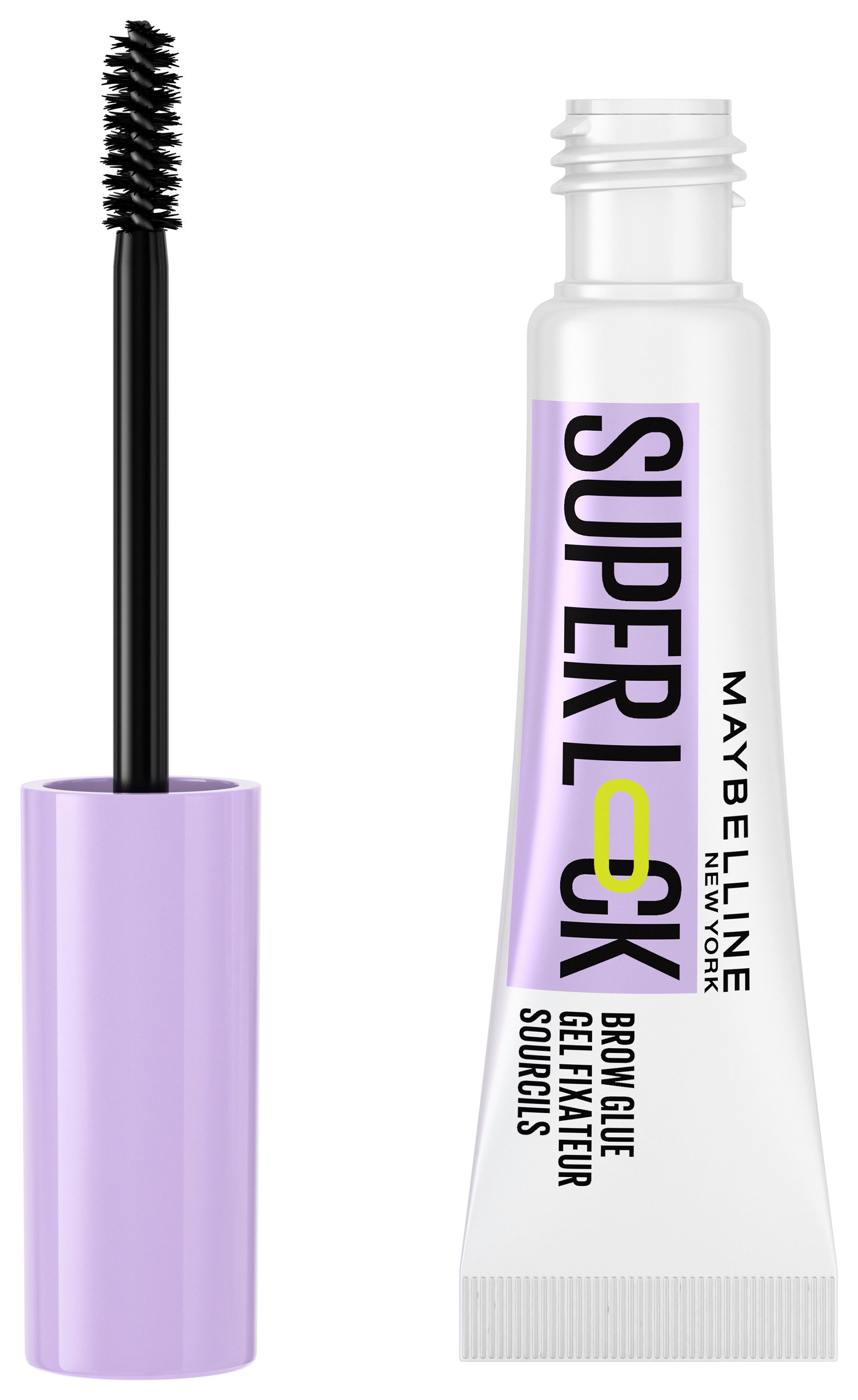 MAYBELLINE NEW YORK Augenbrauenpflege SUPER LOCK BROW GLUE AUGENBRAUENGEL, fixiert, definiert, formt, setzt Highlights, wischfest