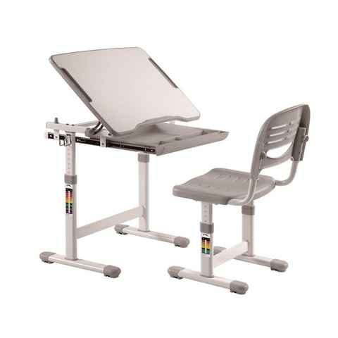 Vipack Kinderschreibtisch Comfortline (Set, mit Stuhl), Schülerschreibtsich, ergenomisch höhenverstellbar, mit Stauraumfach