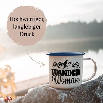 Shirtracer Tasse Wander Woman - Geschenk für Wanderin, Stahlblech, Kaffeetasse Hobby Geschenk