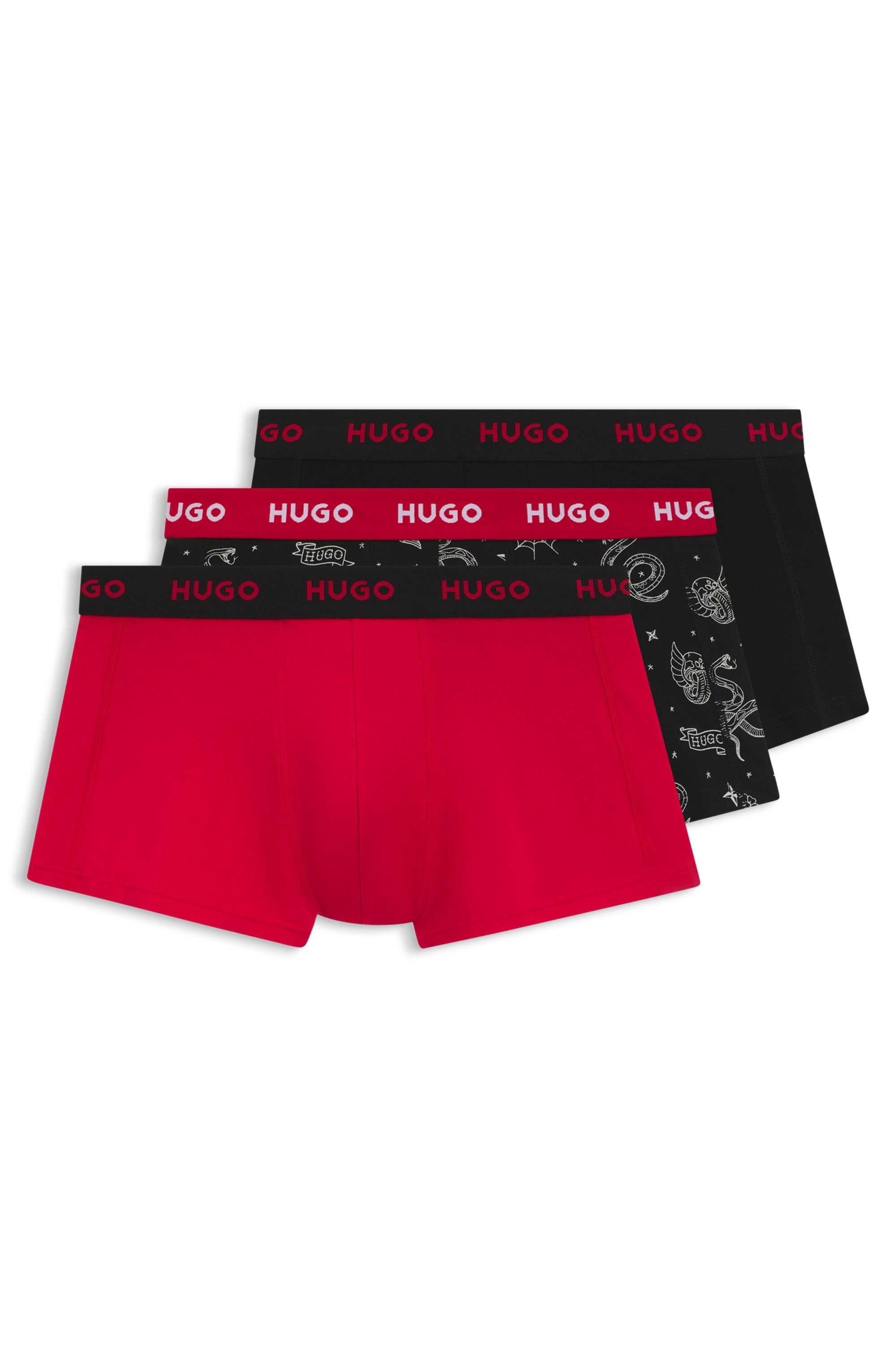 HUGO Trunk TRUNK TRIPLET DESIGN (Packung, 3-St) mit Logobund
