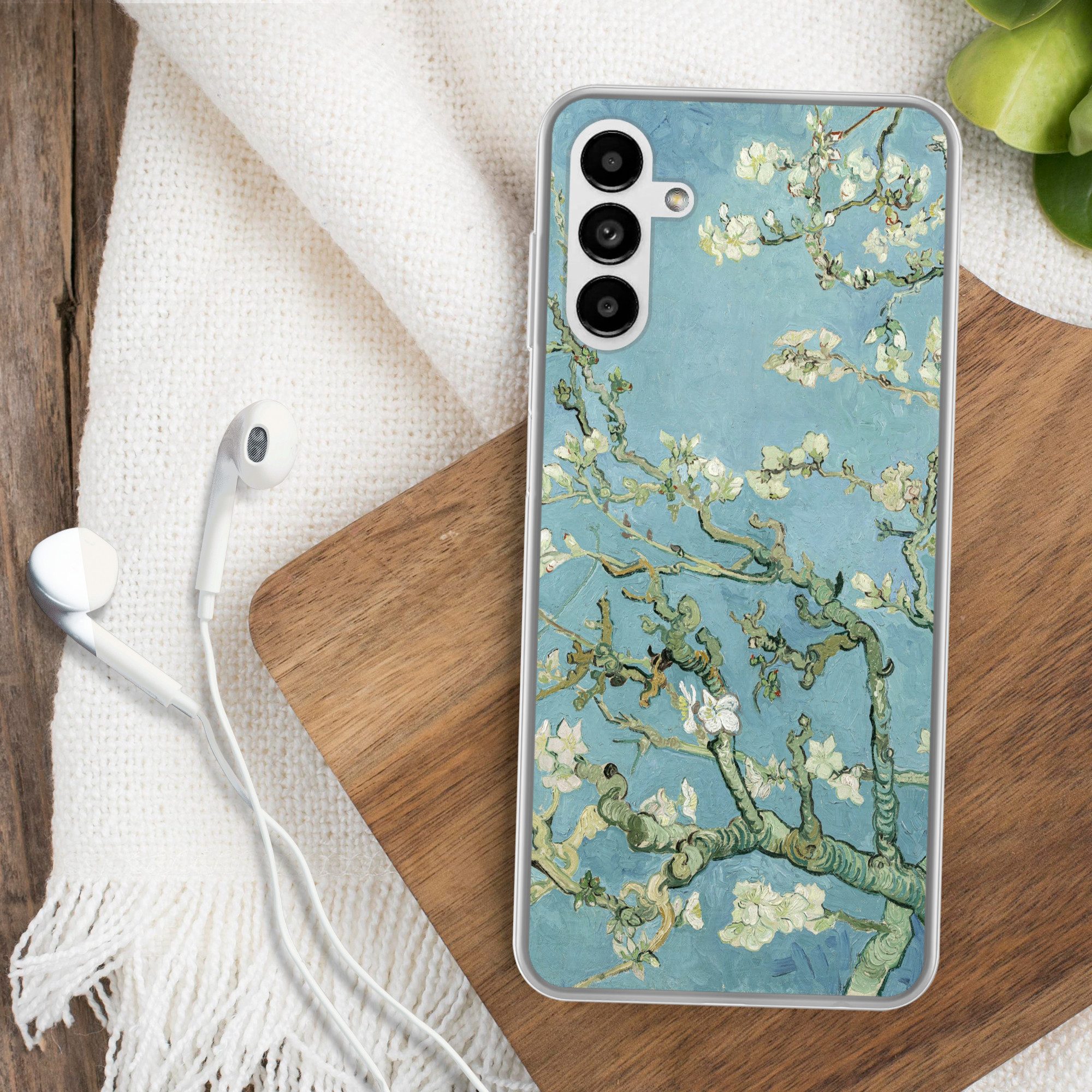 MuchoWow Handyhülle für Samsung Galaxy A04s Mandelblüte - Van Gogh - Kunst, Handy Case, Silikon, Bumper Case Dünn