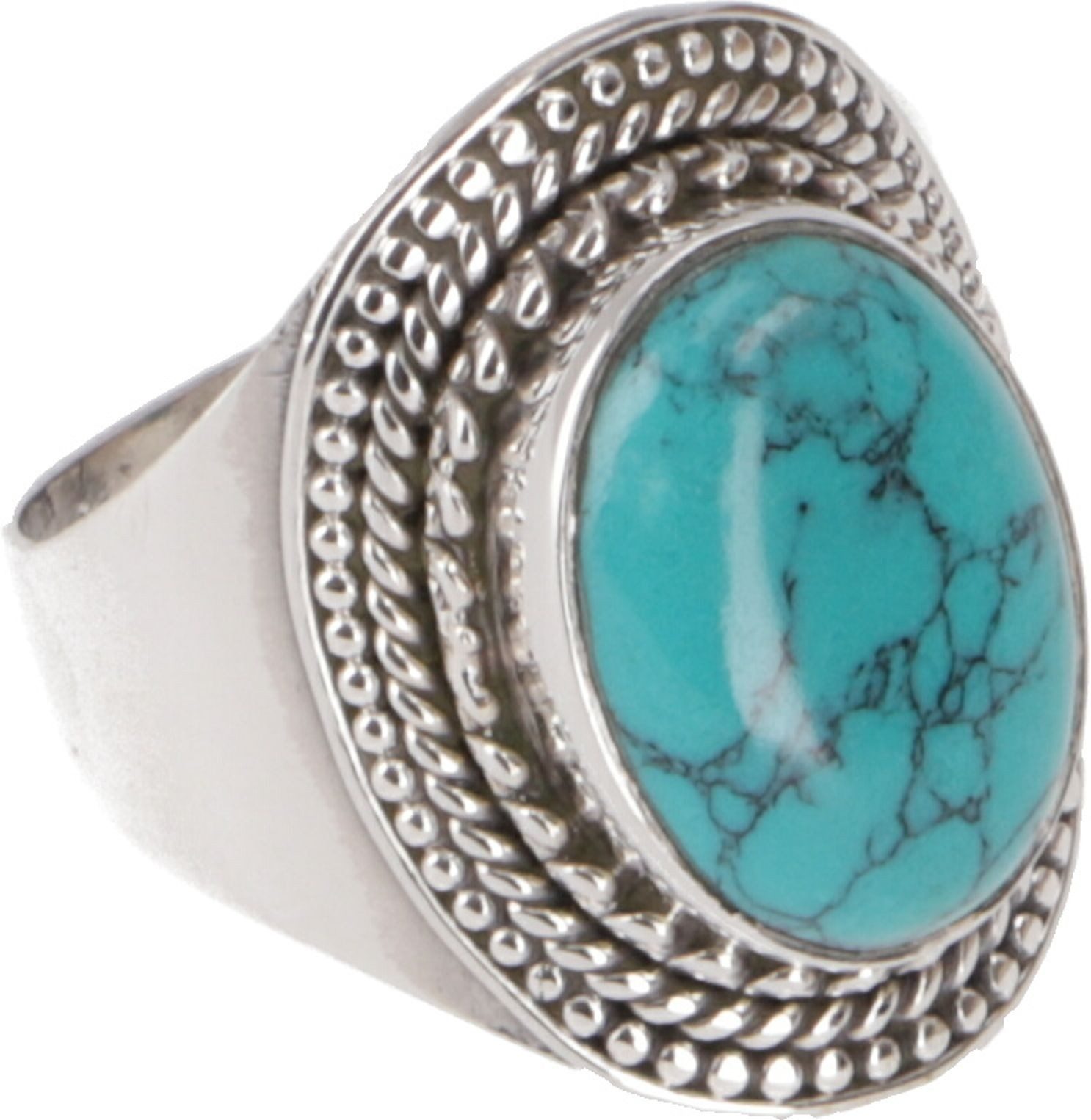 Guru-Shop Silberring Boho Silberring, großer floraler günstig online kaufen