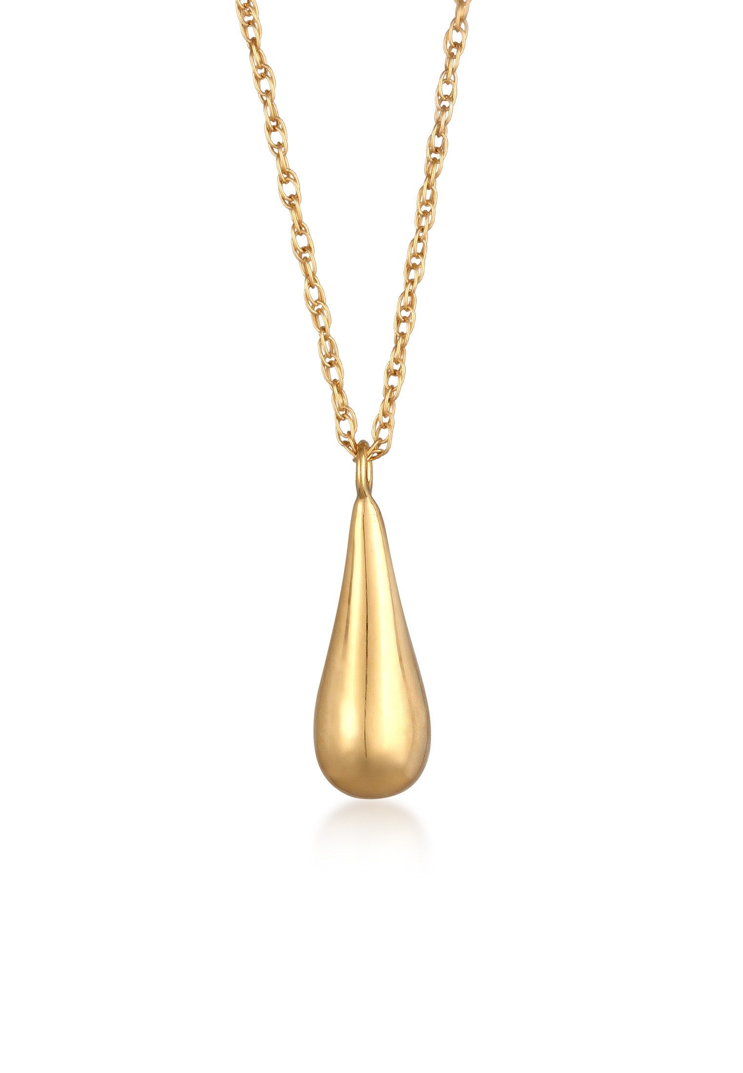 Elli Kette mit Anhänger Twisted mit Tropfen Anhänger 925 Silber, Tropfen günstig online kaufen
