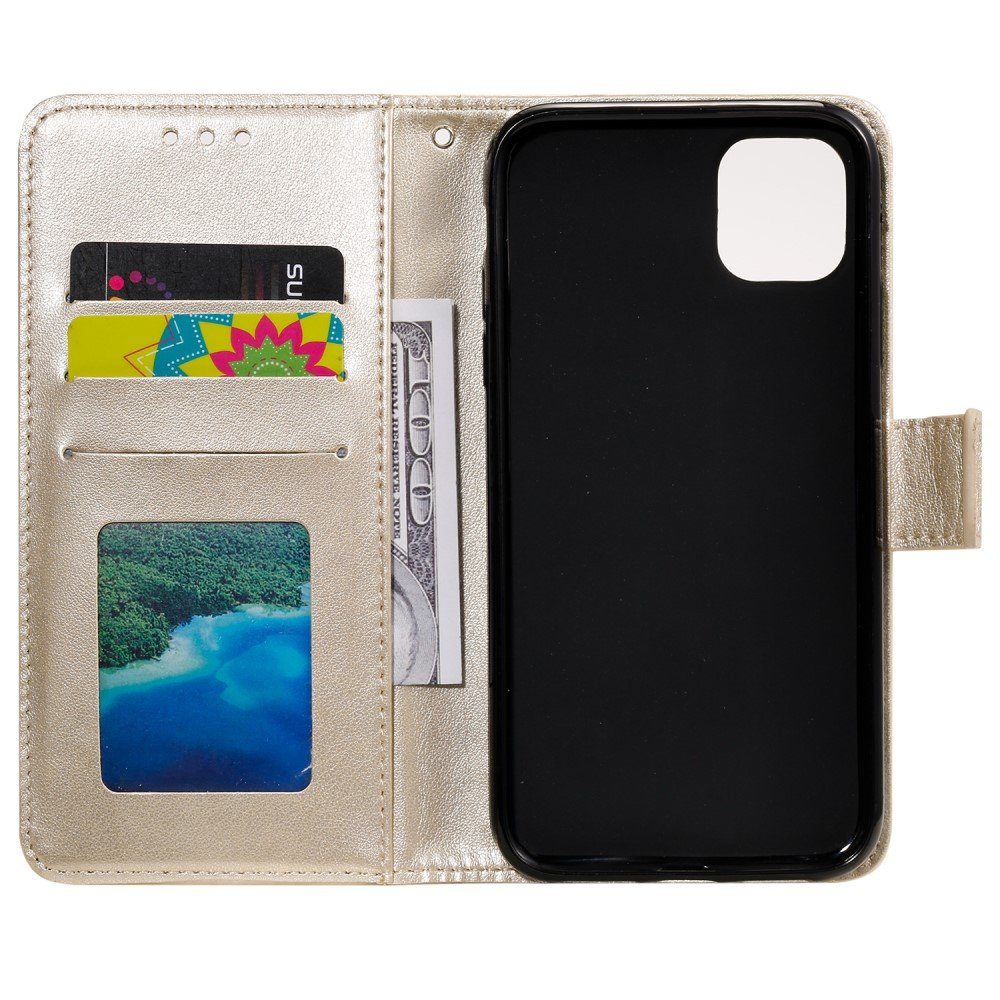 CoverKingz Handyhülle Hülle für Apple iPhone 13 Handyhülle Flip Case Cover Schutzhülle 15,2 cm (6 Zoll), Klapphülle Schutzhülle mit Kartenfach Schutztasche Motiv Mandala