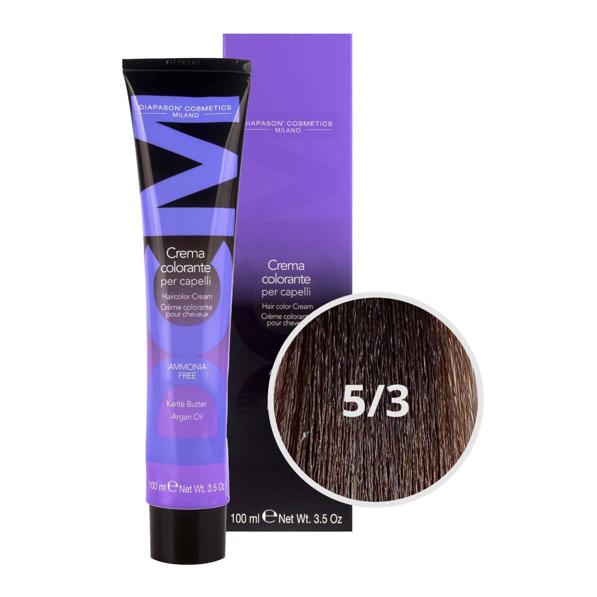 Haarfarbe DCM Hair Color Cream Ammonia Free 5/3 Gold 100ml