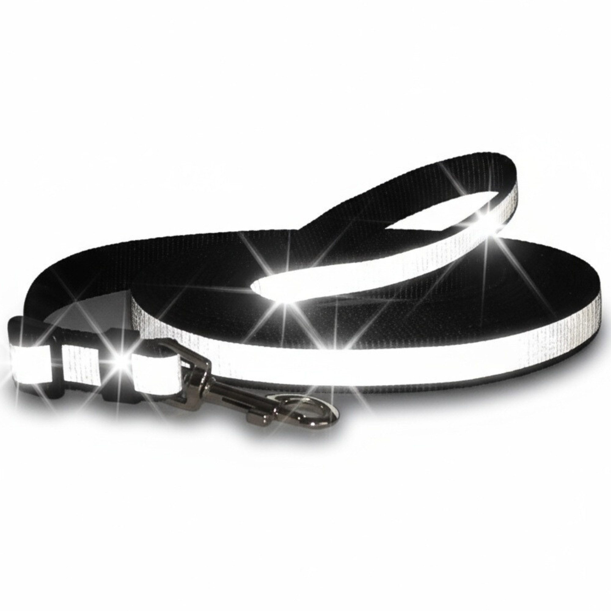 Beroni Hundeleine Lange Hundeleine kleine Hunde reflektierend schwarz grau 3m, 5m, Lange Führleine Schleppleine mit Handschlaufe stufenlos verstellbar