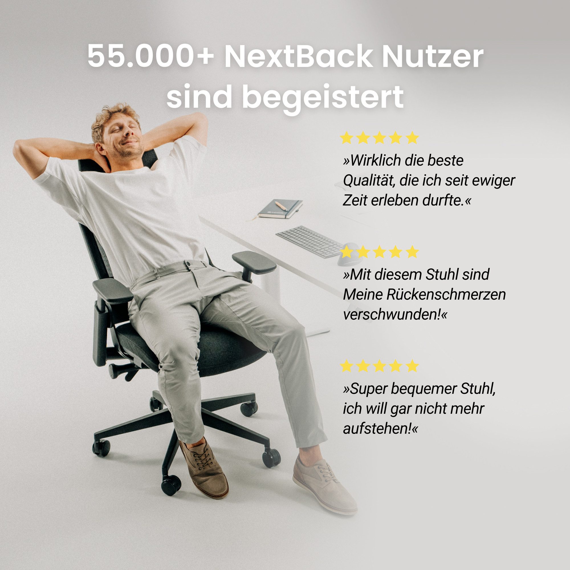 Ergotopia Bürostuhl ergonomischer Schreibtischstuhl NextBack, Drehstuhl günstig online kaufen