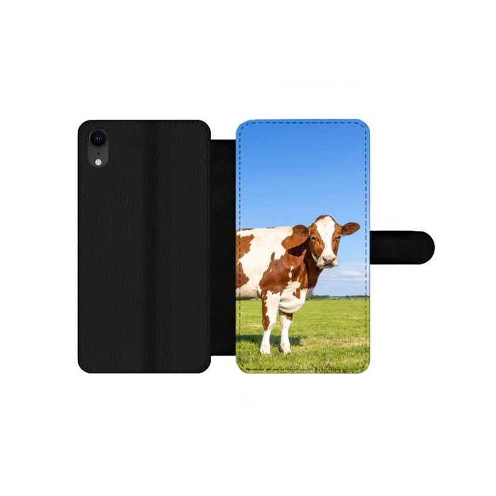 MuchoWow Handyhülle Kühe - Bauernhof - Gras - Natur - Tiere Handyhülle Telefonhülle Apple iPhone XR