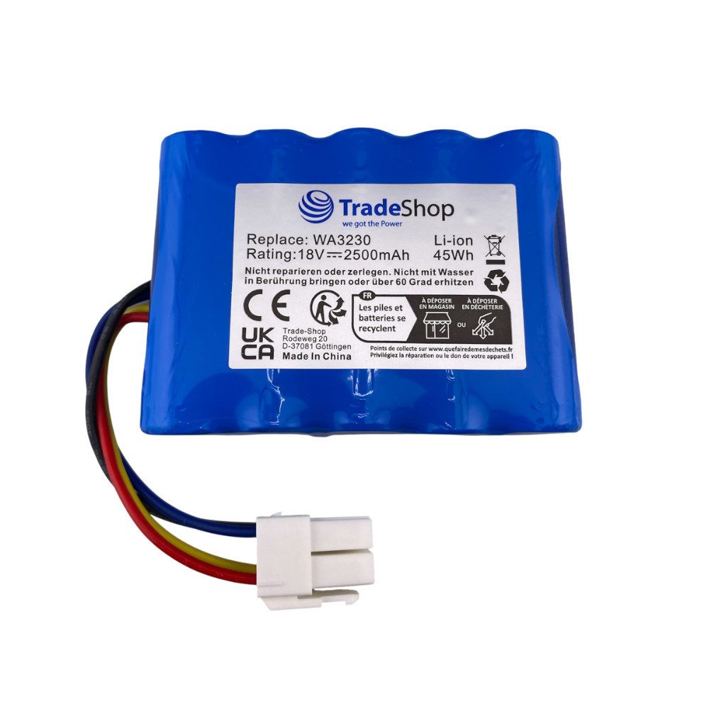 Trade-Shop Akku passend für Worx WA3230 WA3231 WA3572 50032492 50032774 Akku Li-Ion 2500 mAh (18 V)