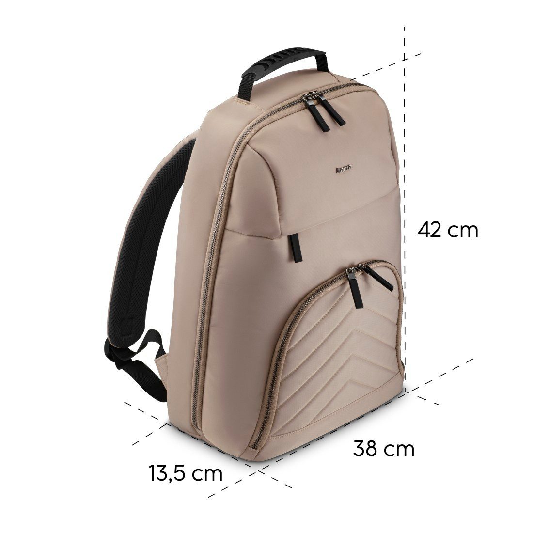 Hama Notebook-Rucksack Laptoprucksack bis 16,2“ (leicht, gepolstert, 4 extra Fächer)