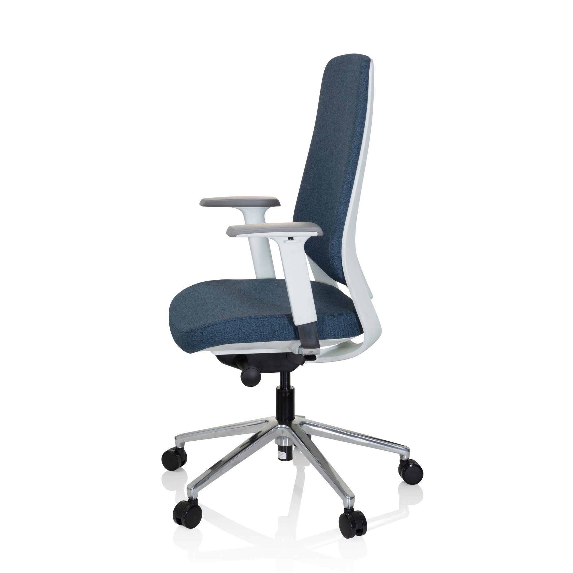 hjh OFFICE Drehstuhl WHITE CHIARO T4 Blau Bürostuhl ergonomisch Stoff St), Profi Schreibtischstuhl (1