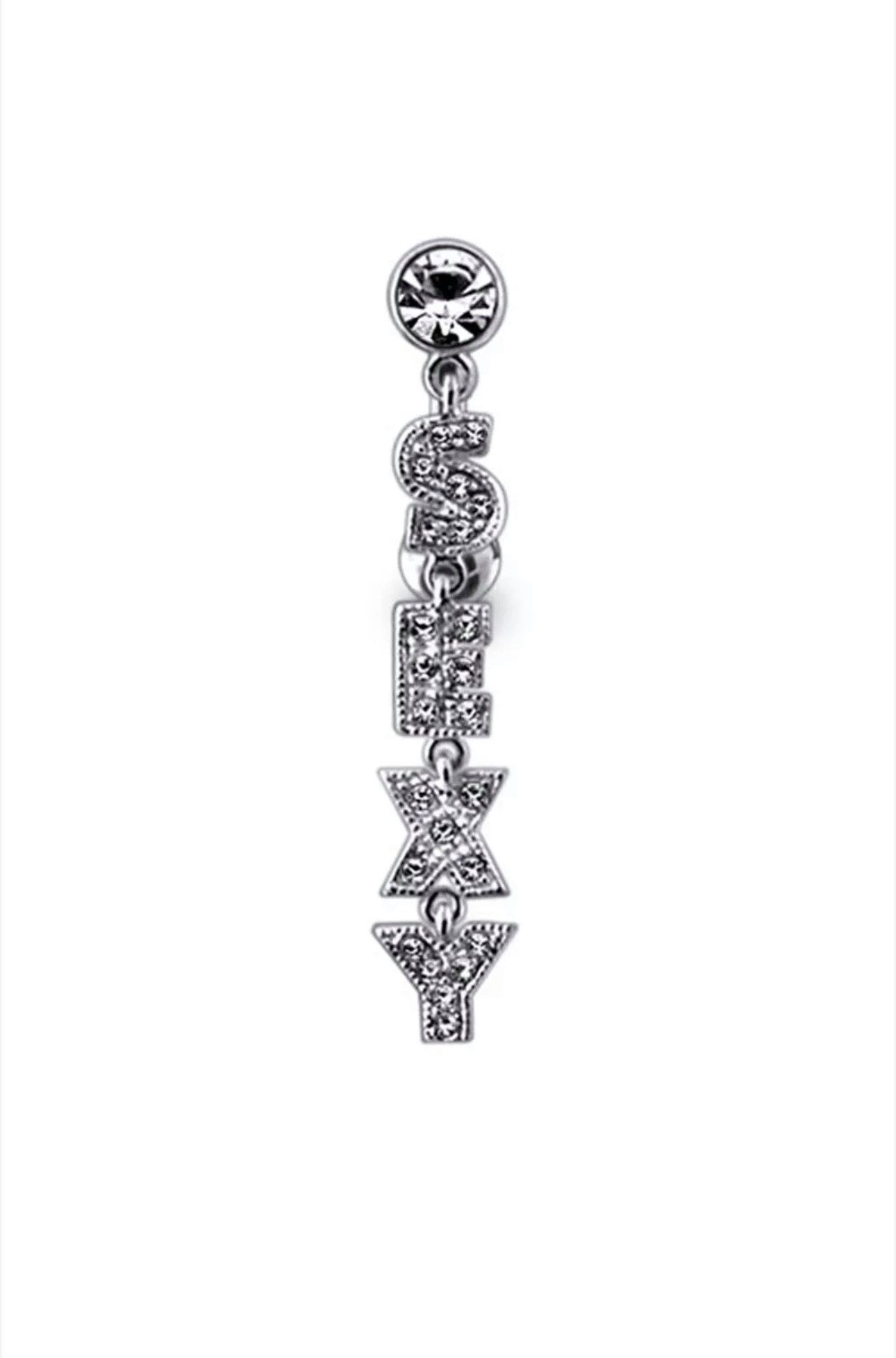 Bauchnabelpiercing Silber 925 Anhänger Nabel Stecker Top Down /Sexy