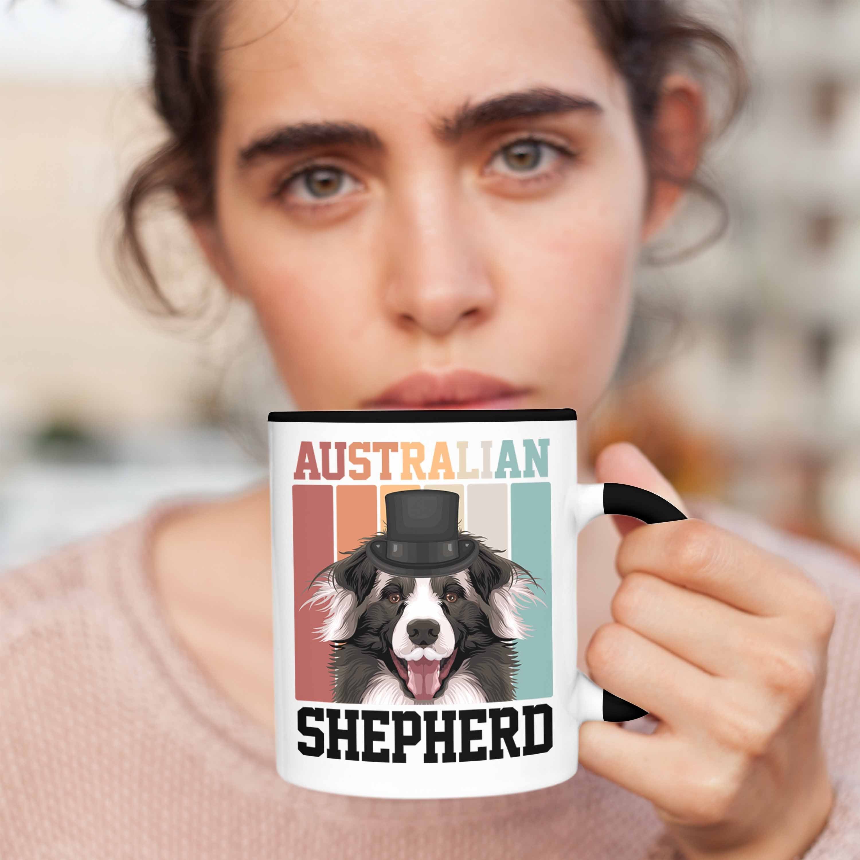 Tasse Trendation Schwarz Besitzer Tasse Lustiger Geschenk Spruch Shepherd Geschenkid Australian