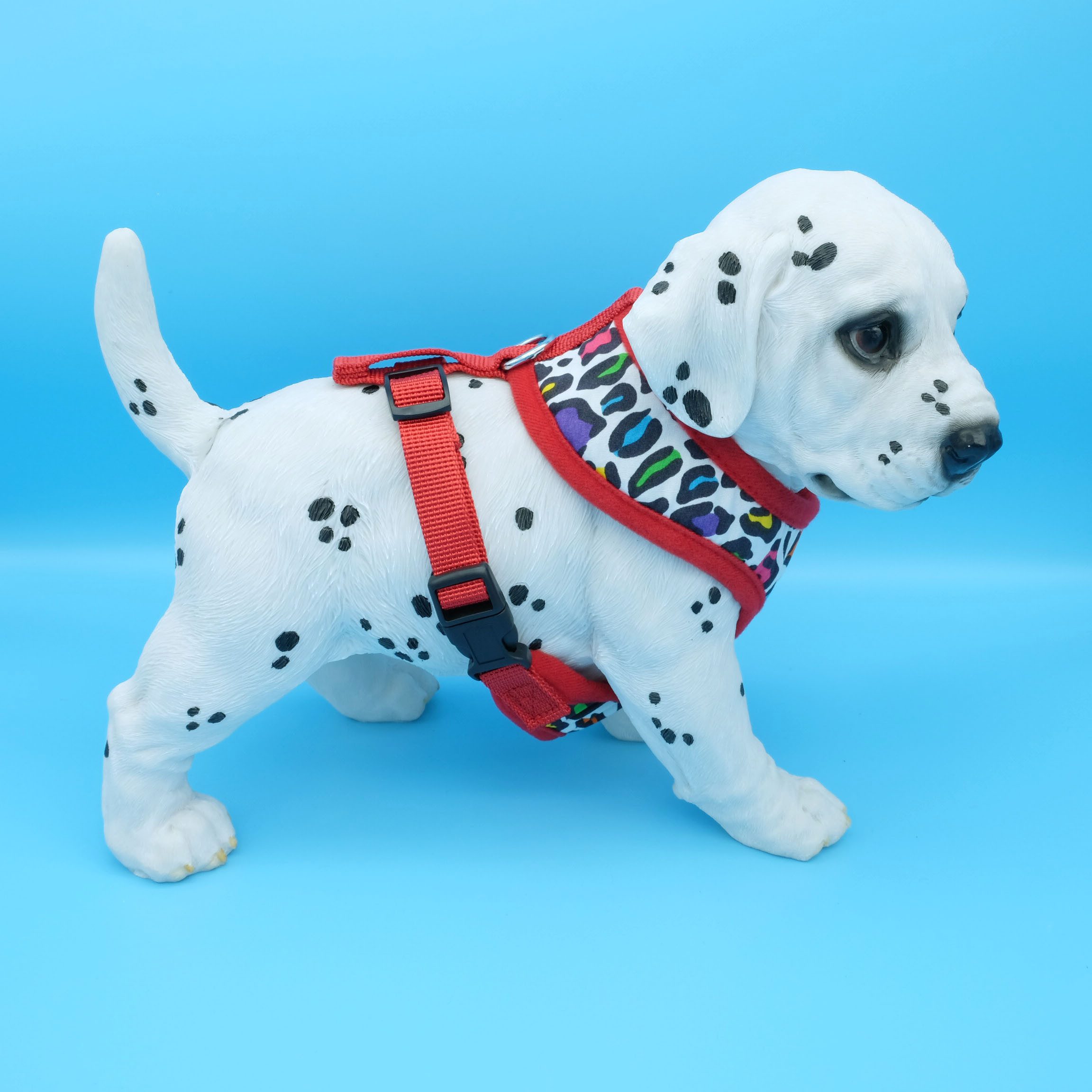 Alvonja Hunde-Geschirr Hundegeschirr kleine, mittlere, große Hunde Welpen Leo rot, XL, Polyester, verstellbar, verschiedene Größen