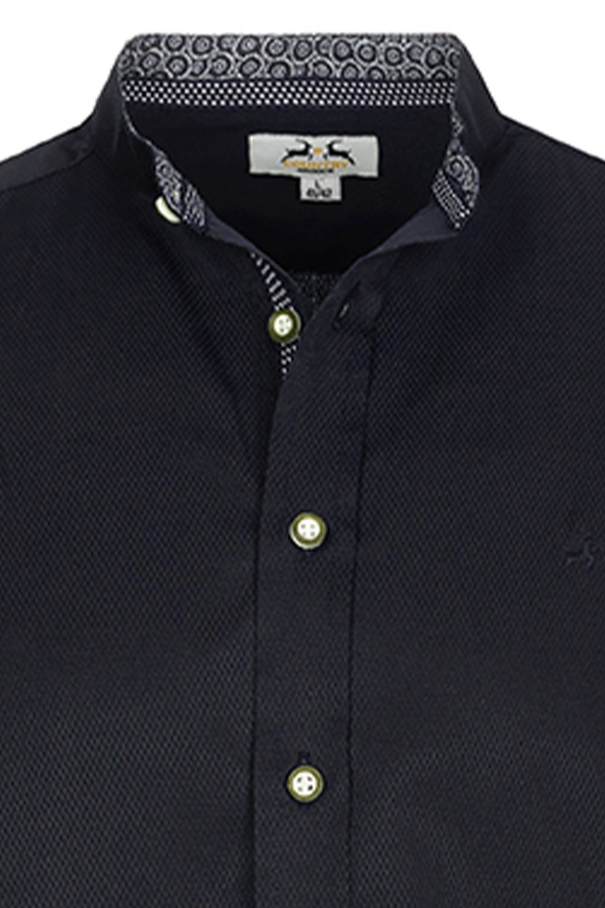 Maddox Trachtenhemd MADDOX Herren Slimfit - Hemd-92, Schwarz