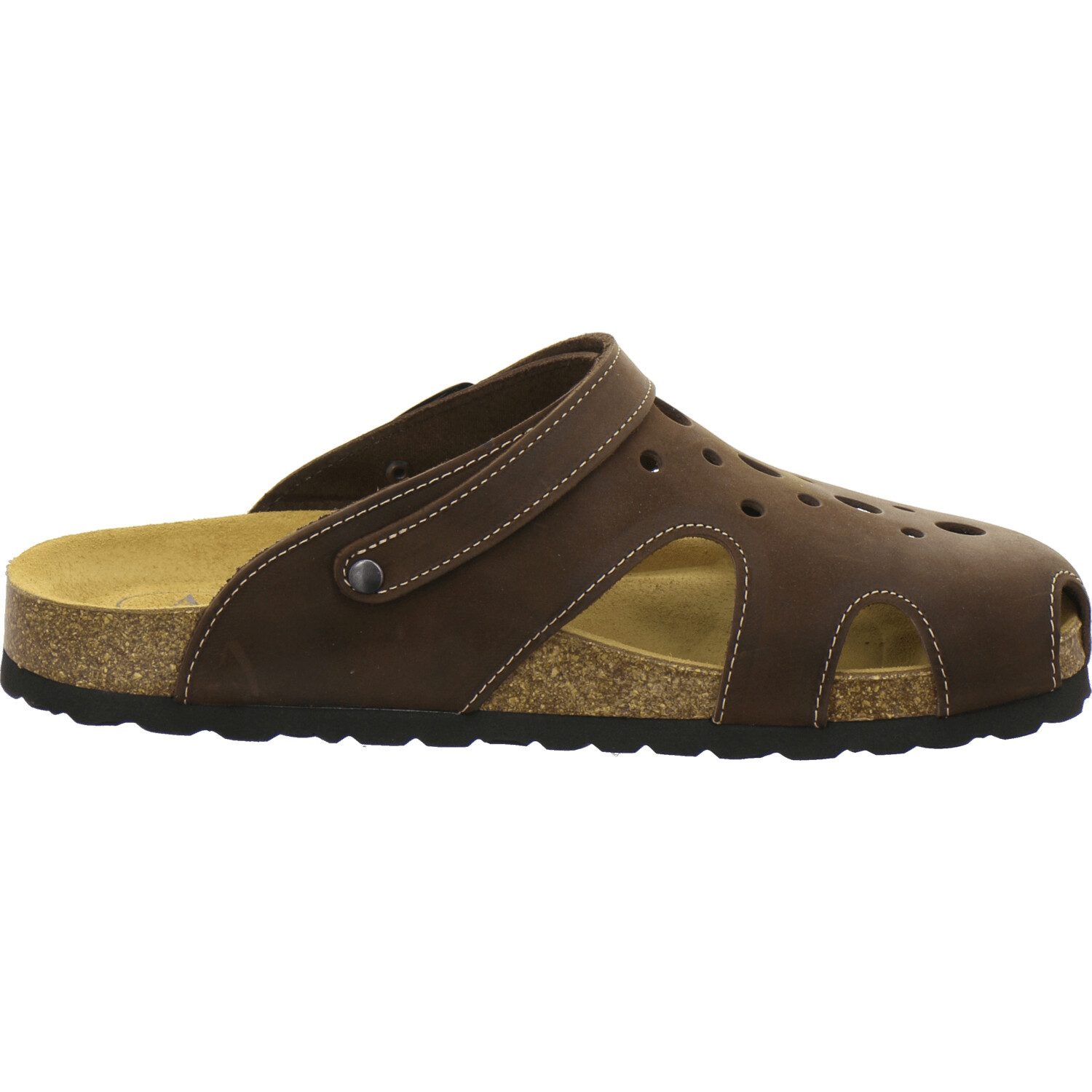 AFS-Schuhe 309367 Clogs Pantolette für Herren aus Leder mit Fußbett, Hausschuhe Made in Germany