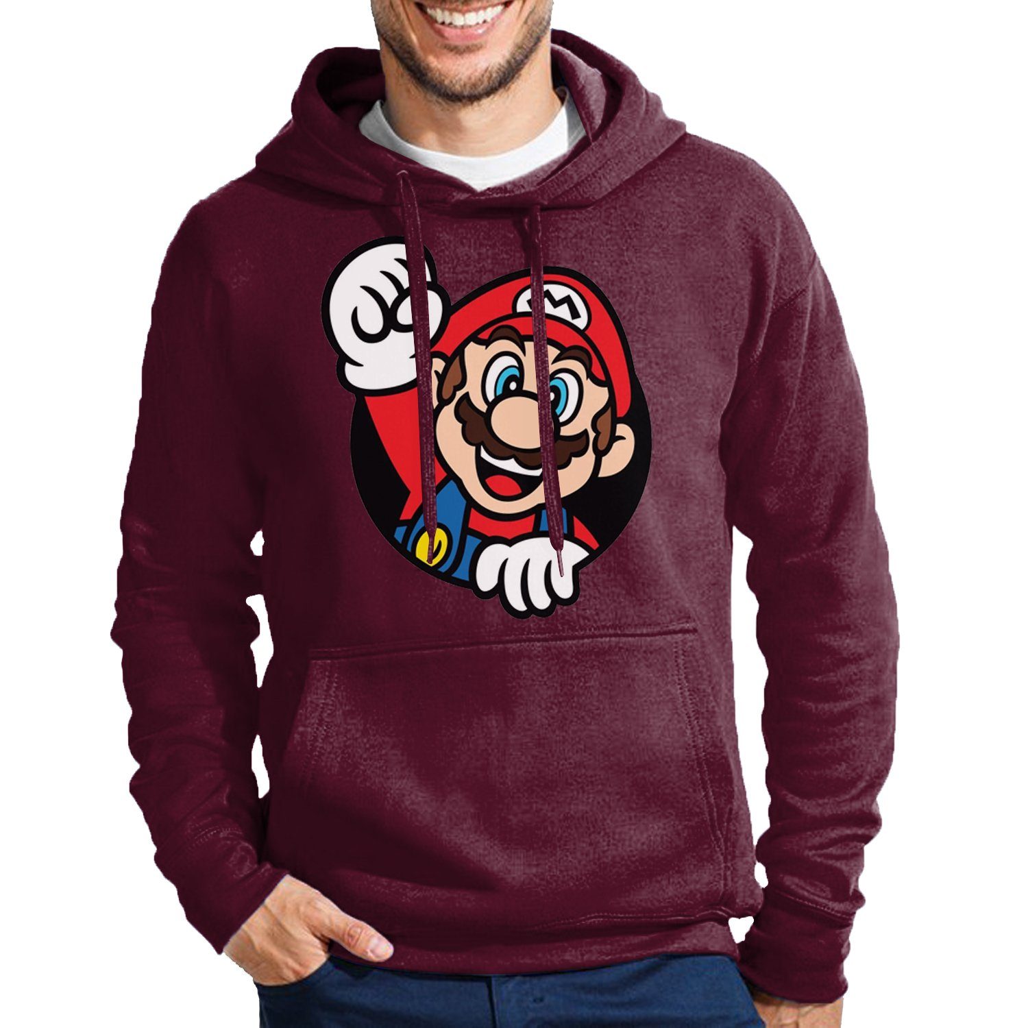 Blondie & Brownie Hoodie Herren Super Mario Faust Nerd Konsole Gaming Spiel Retro mit Kapuze