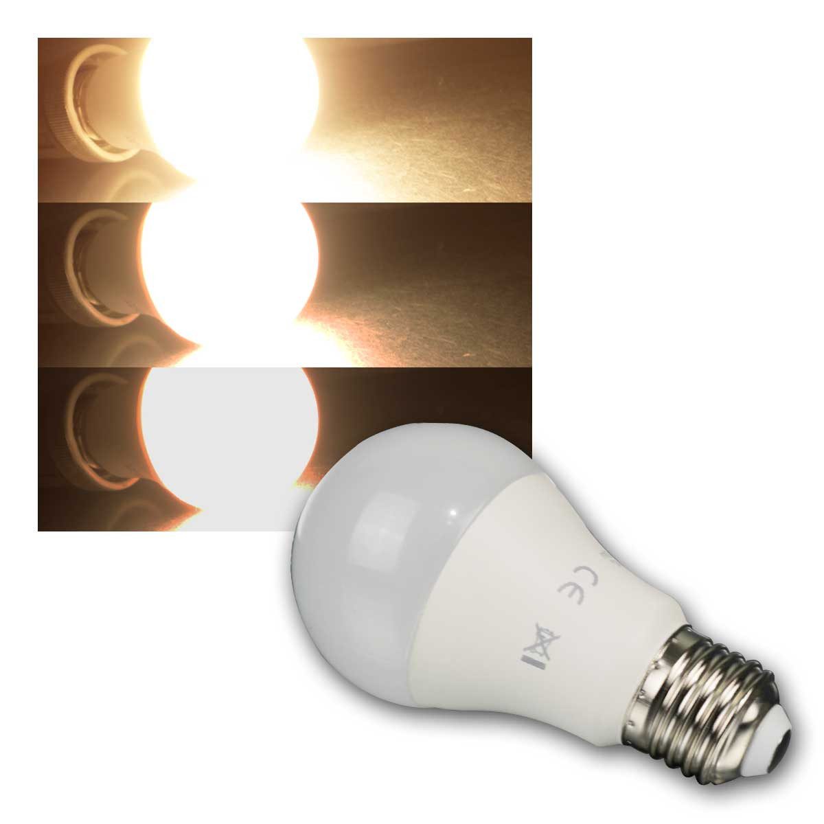 ChiliTec LED-Leuchtmittel LED Glühbirne E27 "G70-DM" warmweiß 800lm 10W/230V, warmweiß