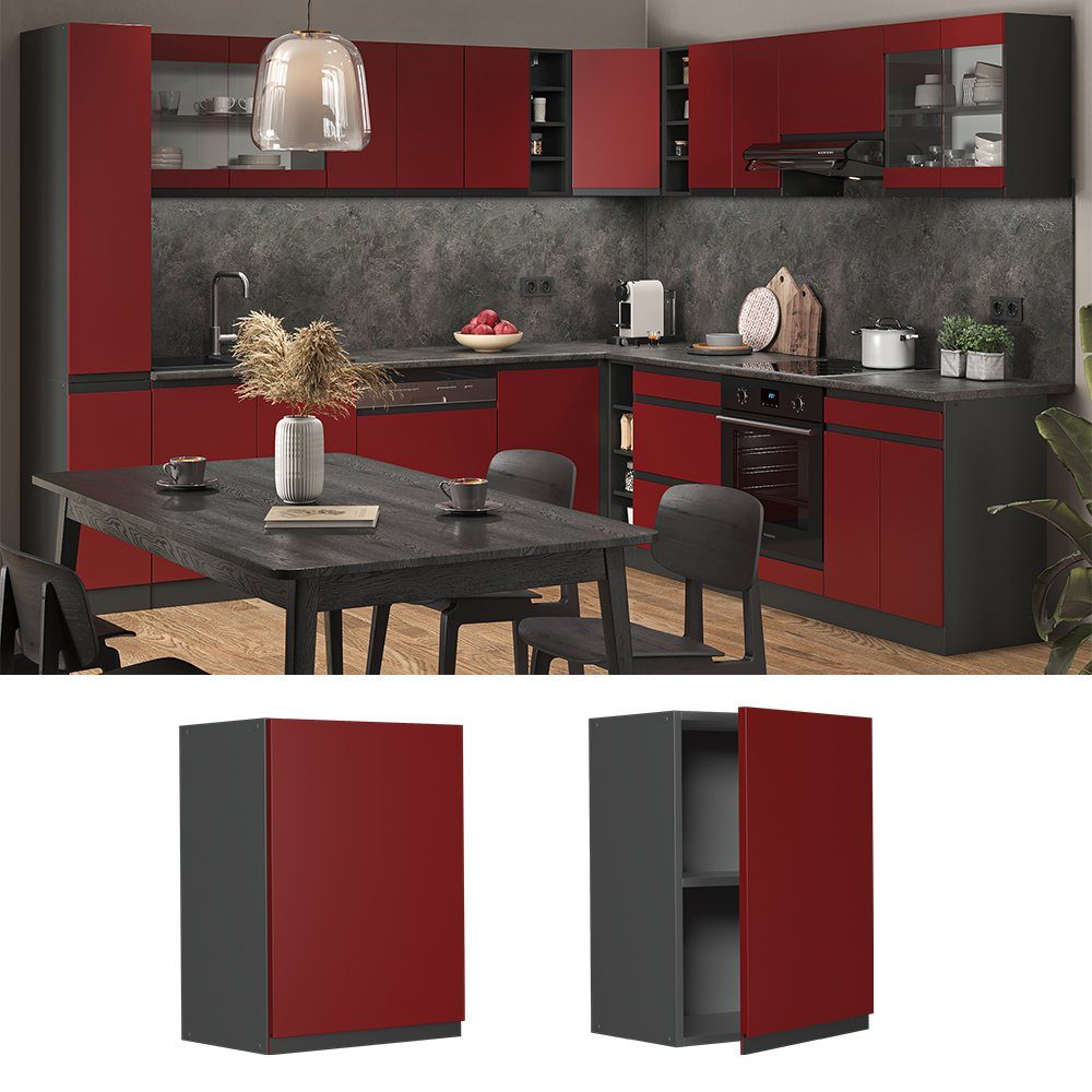 Vicco Hängeschrank R-Line, Rot/Anthrazit, 45 cm günstig online kaufen